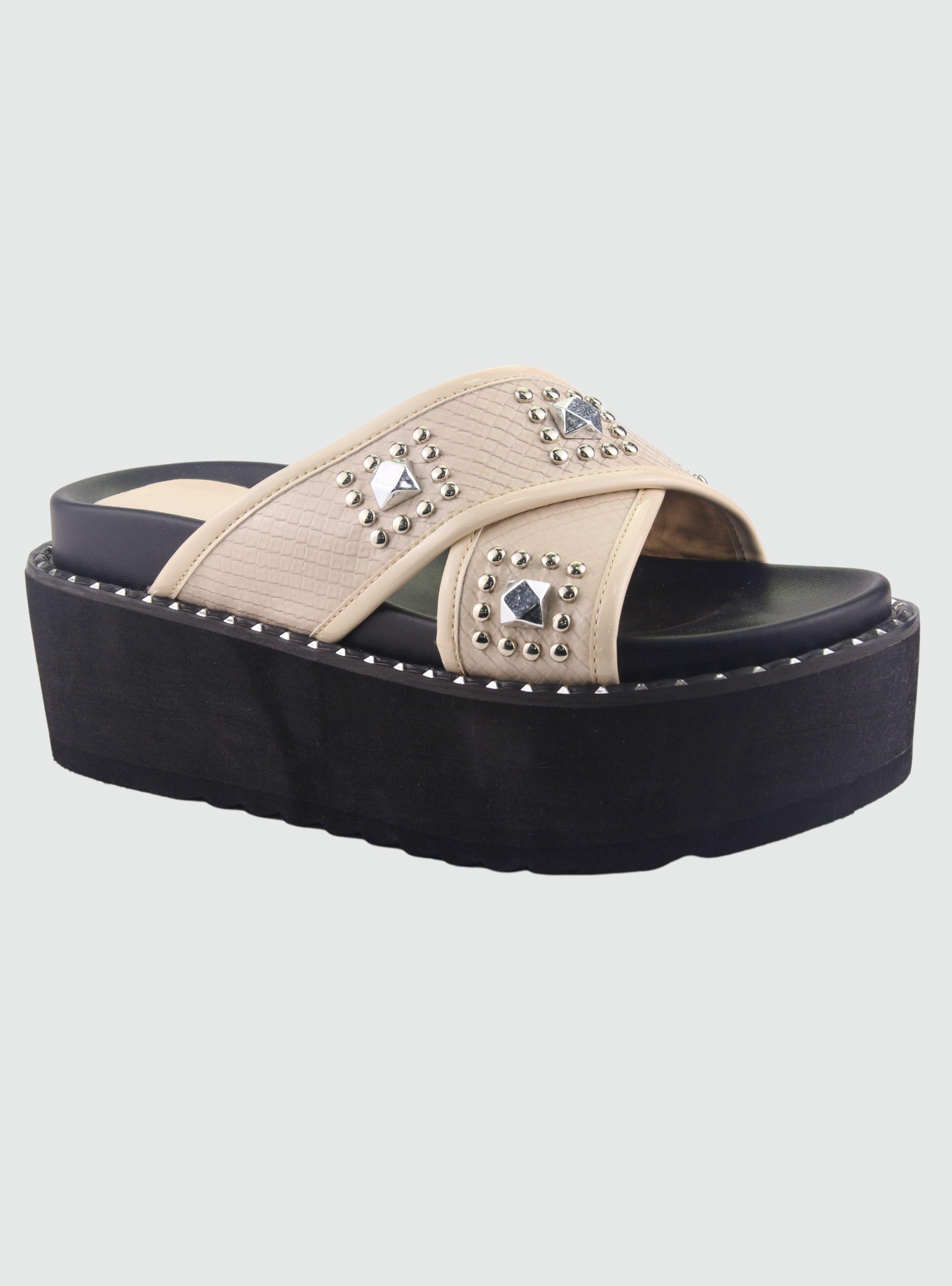 Sandalia Chalada Mujer Villa-3 Beige Plataforma-0