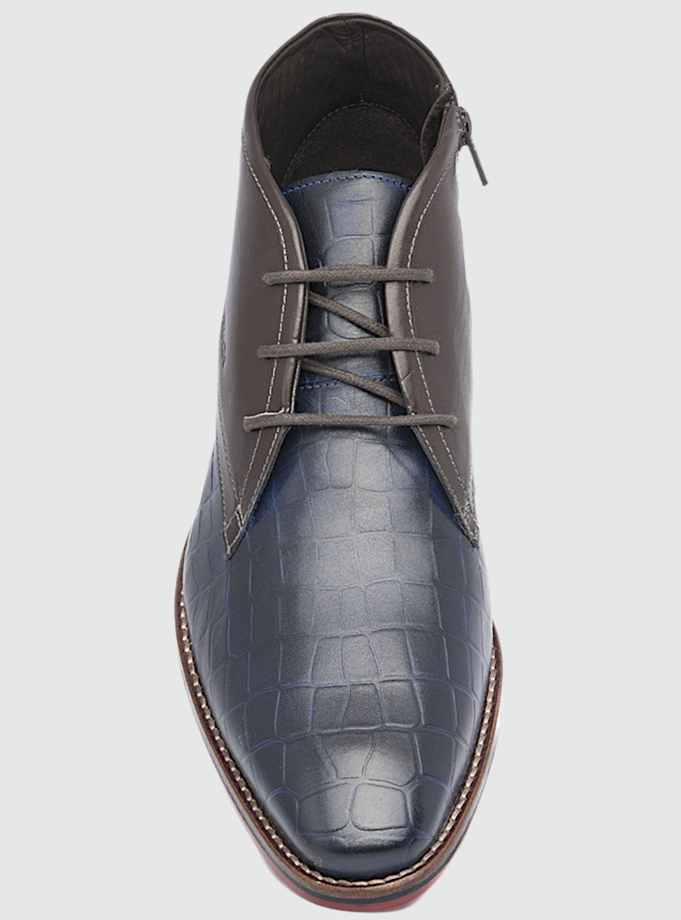 Botin Ferracini Hombre 5678 Caravaggio Azul Casual-3