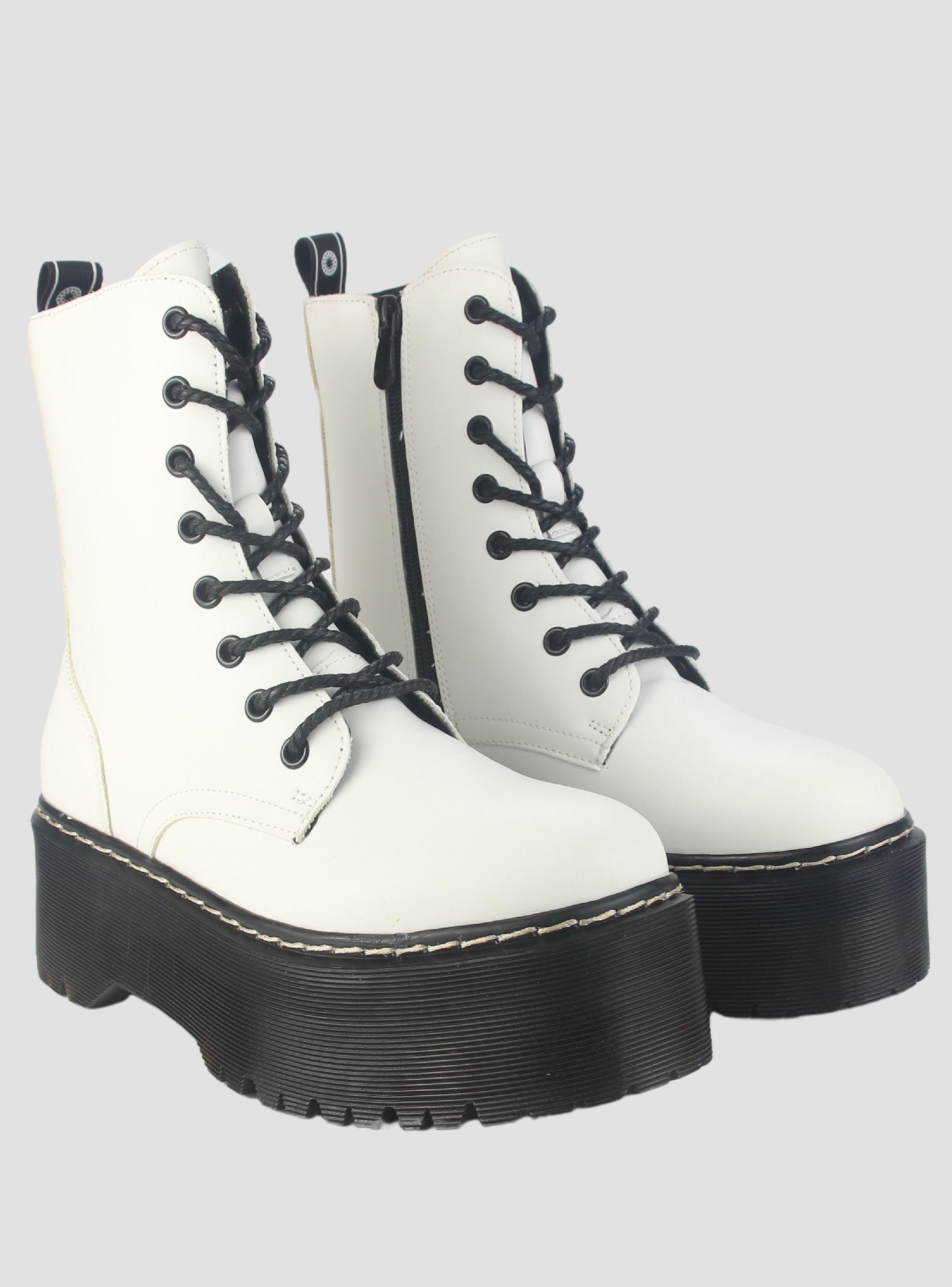 Botin Chalada Mujer Poolh-9 Blanco Plataforma-4