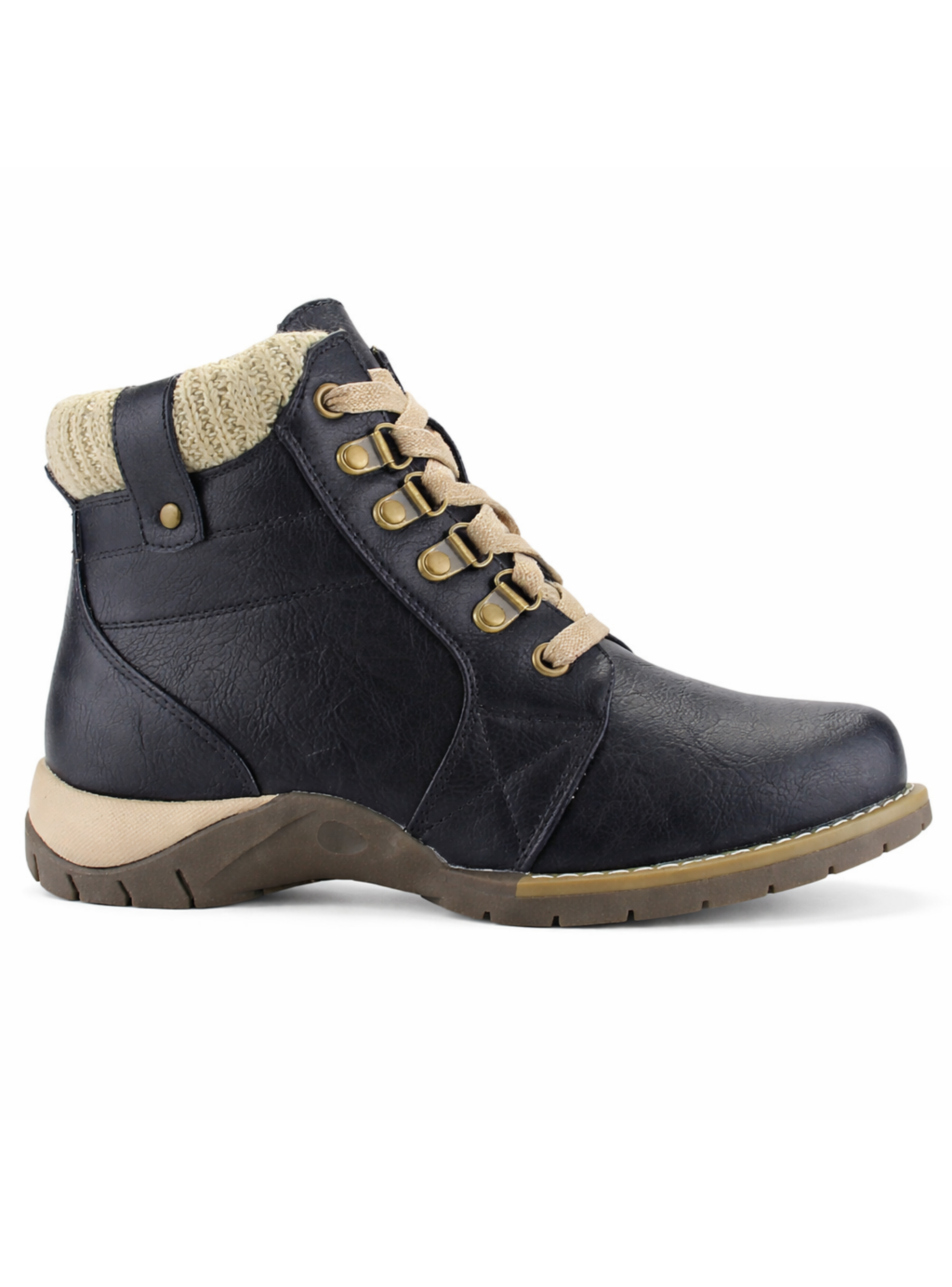 Botin Negro Mujer Casual Chalada Rolo-2