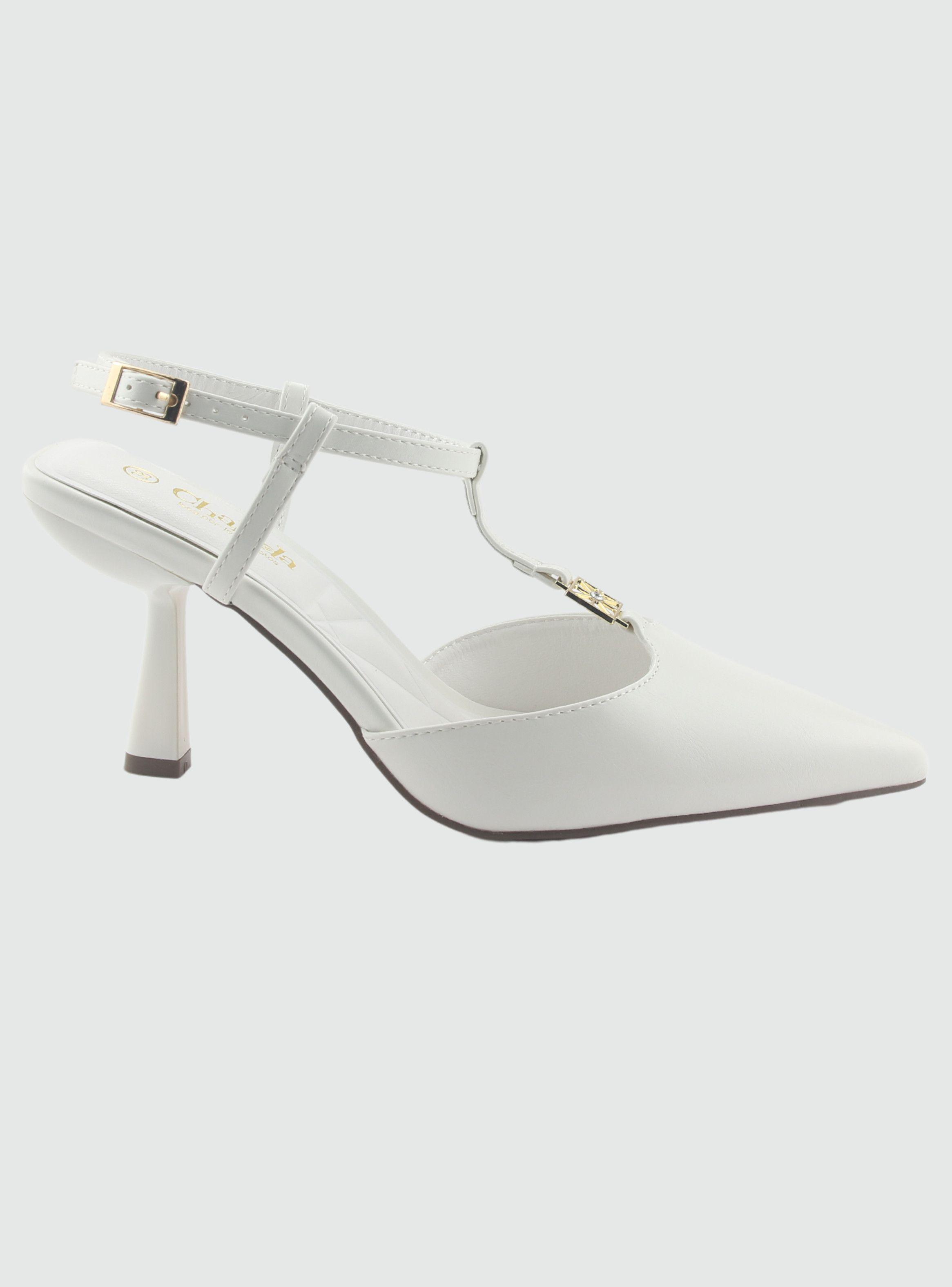 Zapato Blanco de Mujer con Taco Rebi-2-0