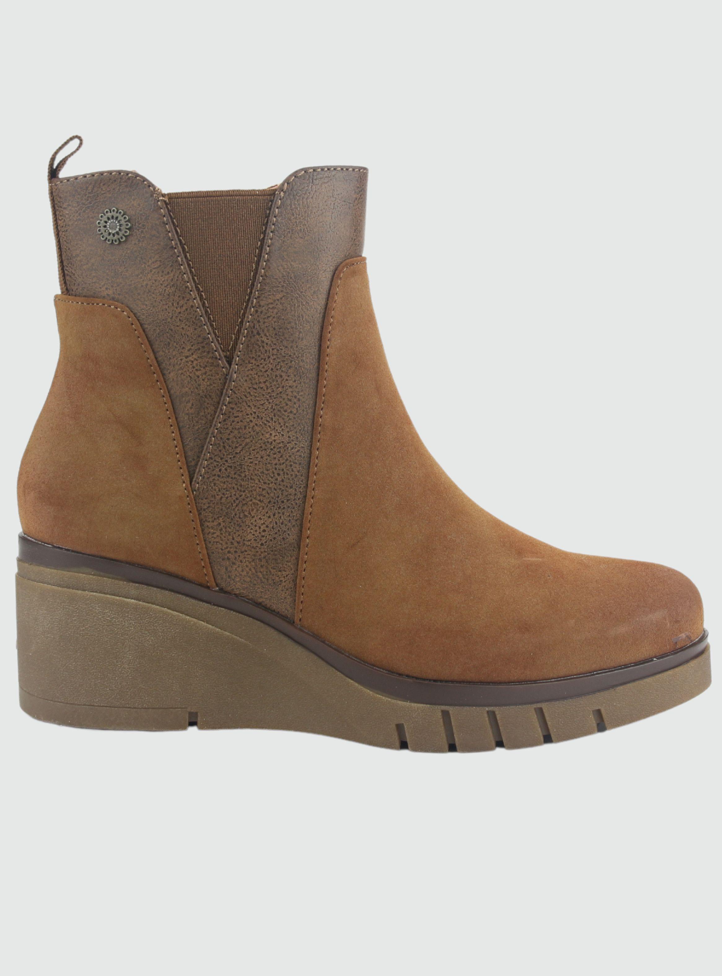 Botin Chalada Mujer Wedgenew-1 Tostado Casual-0