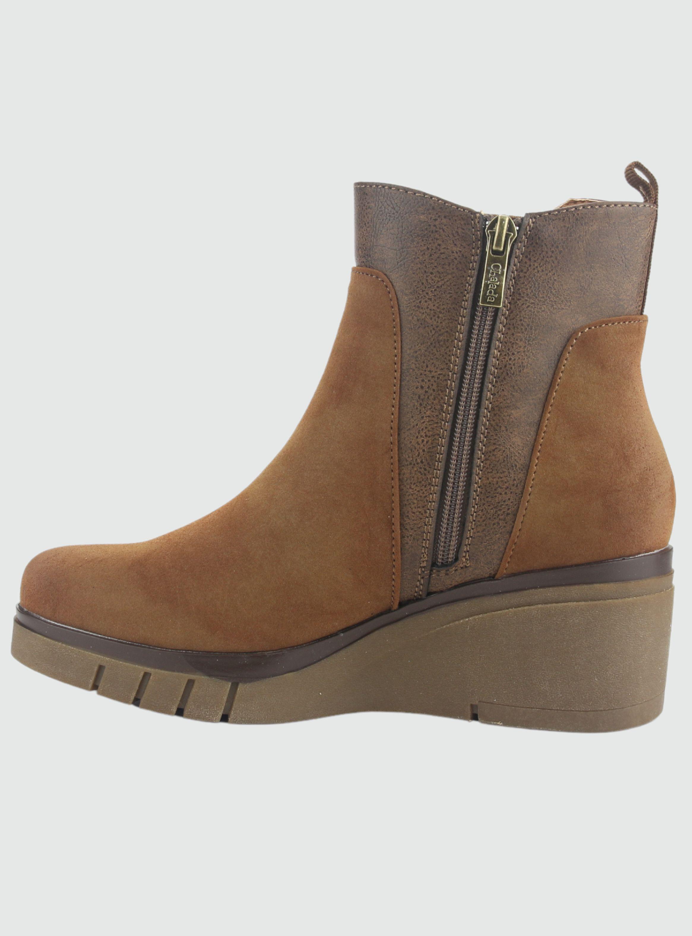 Botin Chalada Mujer Wedgenew-1 Tostado Casual-1
