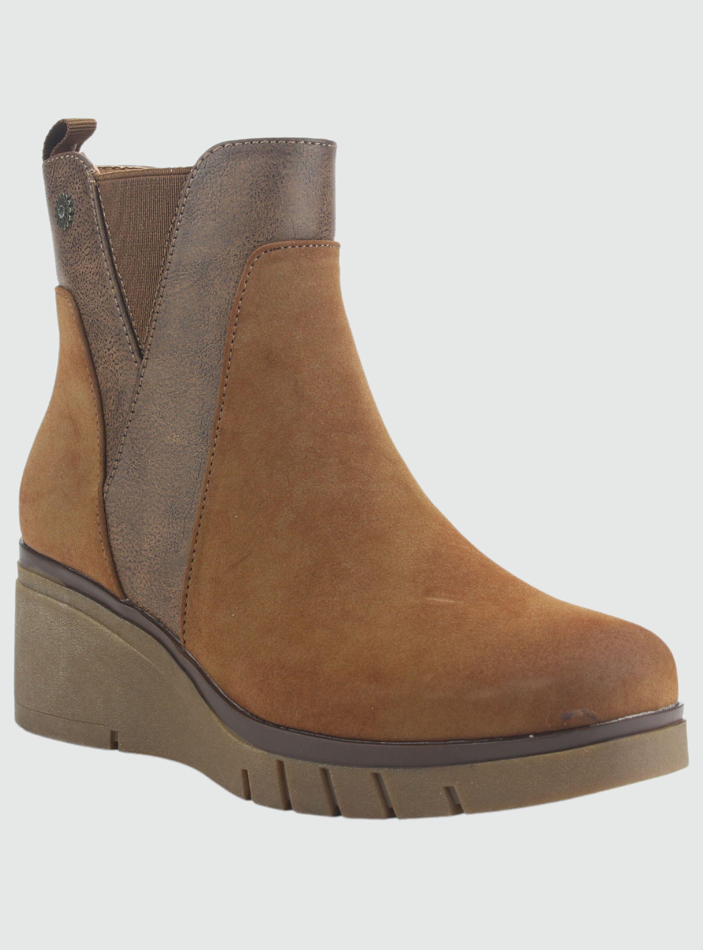 Botin Chalada Mujer Wedgenew-1 Tostado Casual-2
