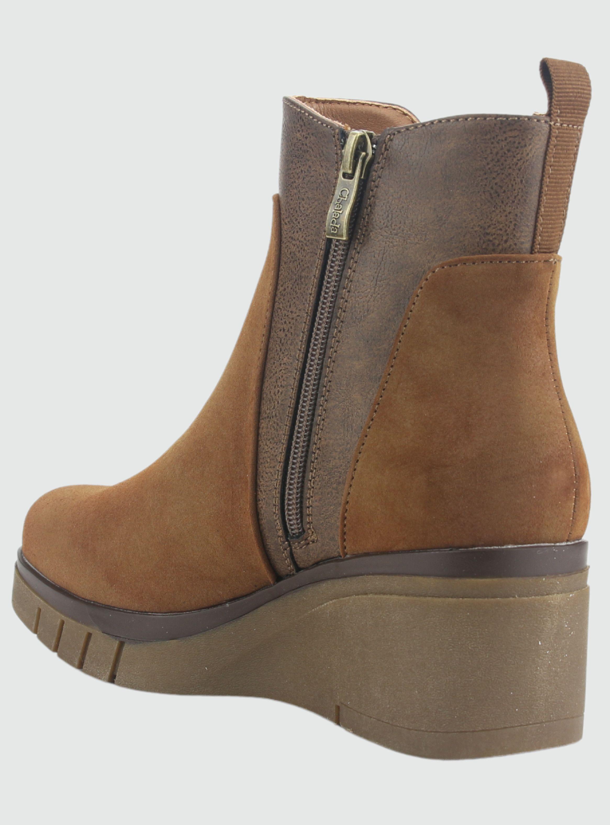 Botin Chalada Mujer Wedgenew-1 Tostado Casual-3