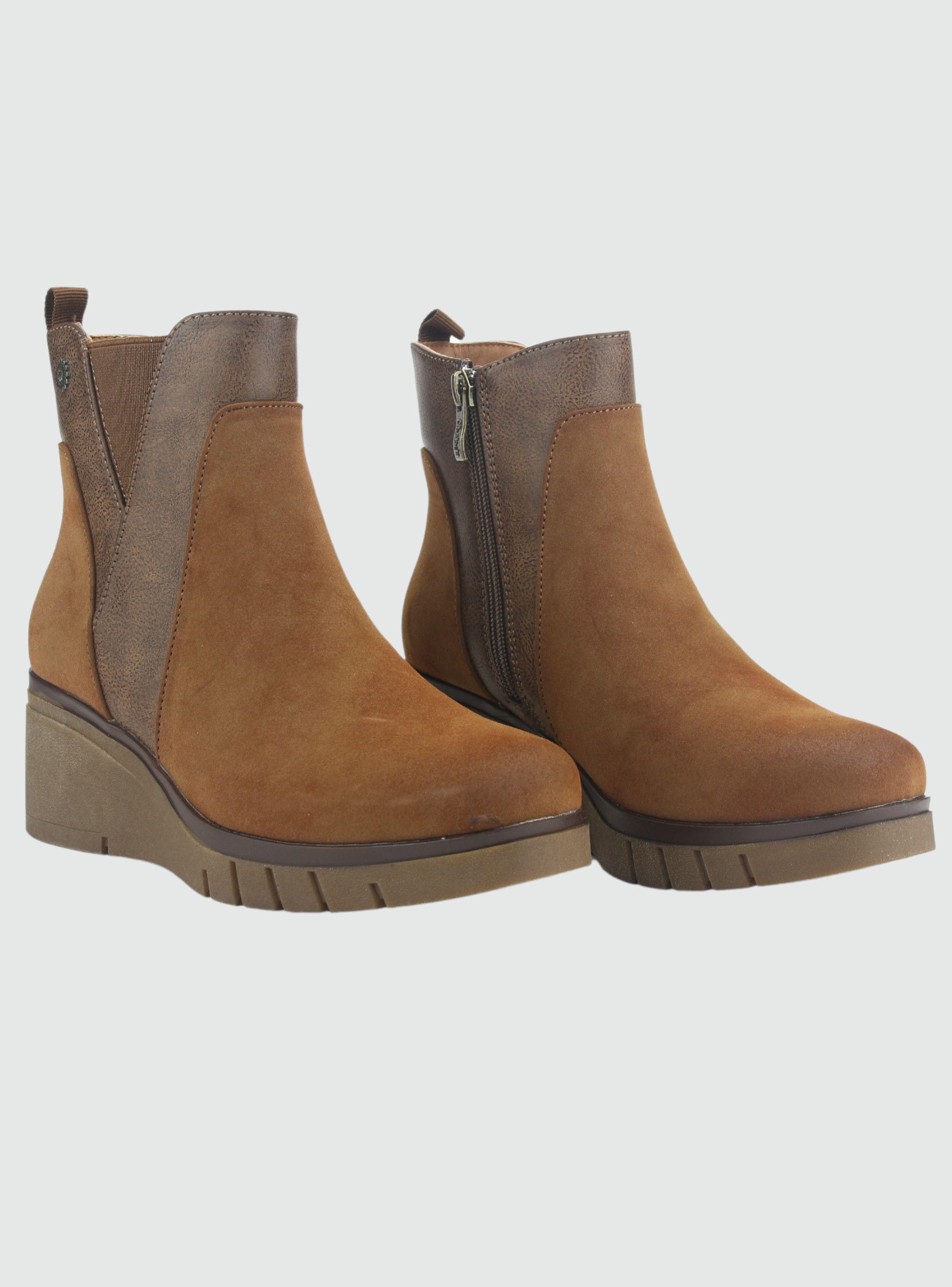 Botin Chalada Mujer Wedgenew-1 Tostado Casual-4