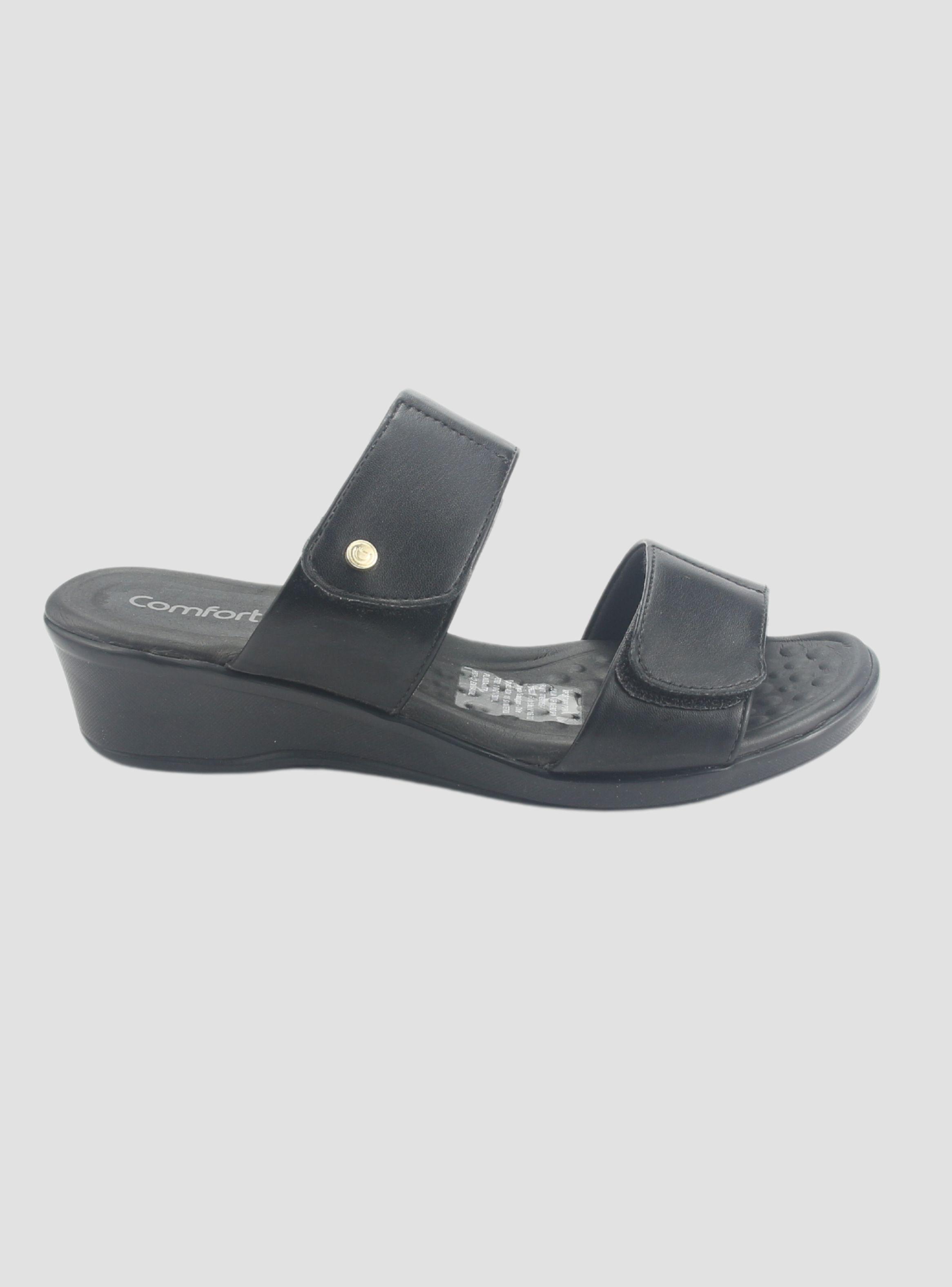 Sandalia Comfortflex Mujer 2472402 Negro Casual-0