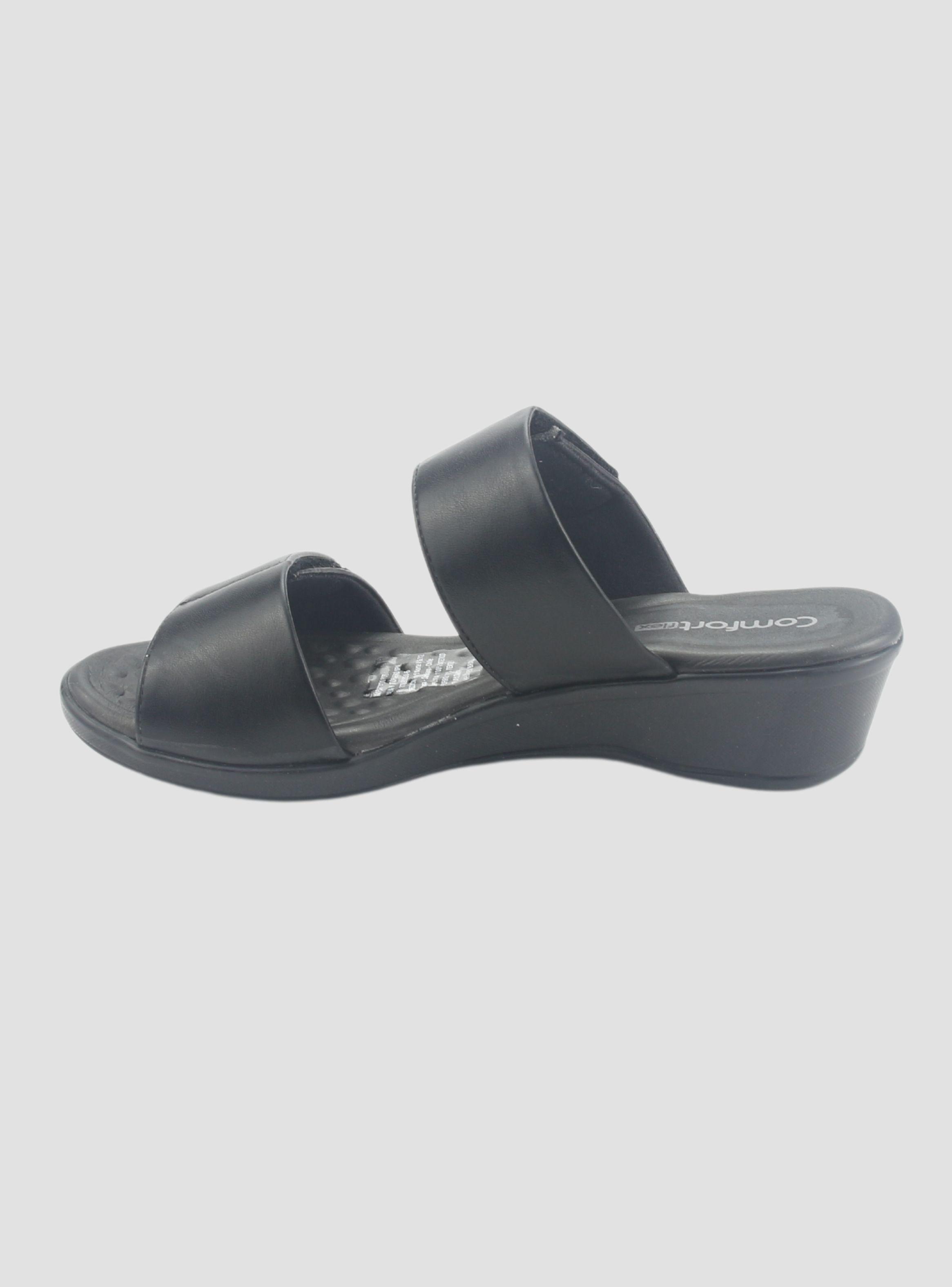 Sandalia Comfortflex Mujer 2472402 Negro Casual-1