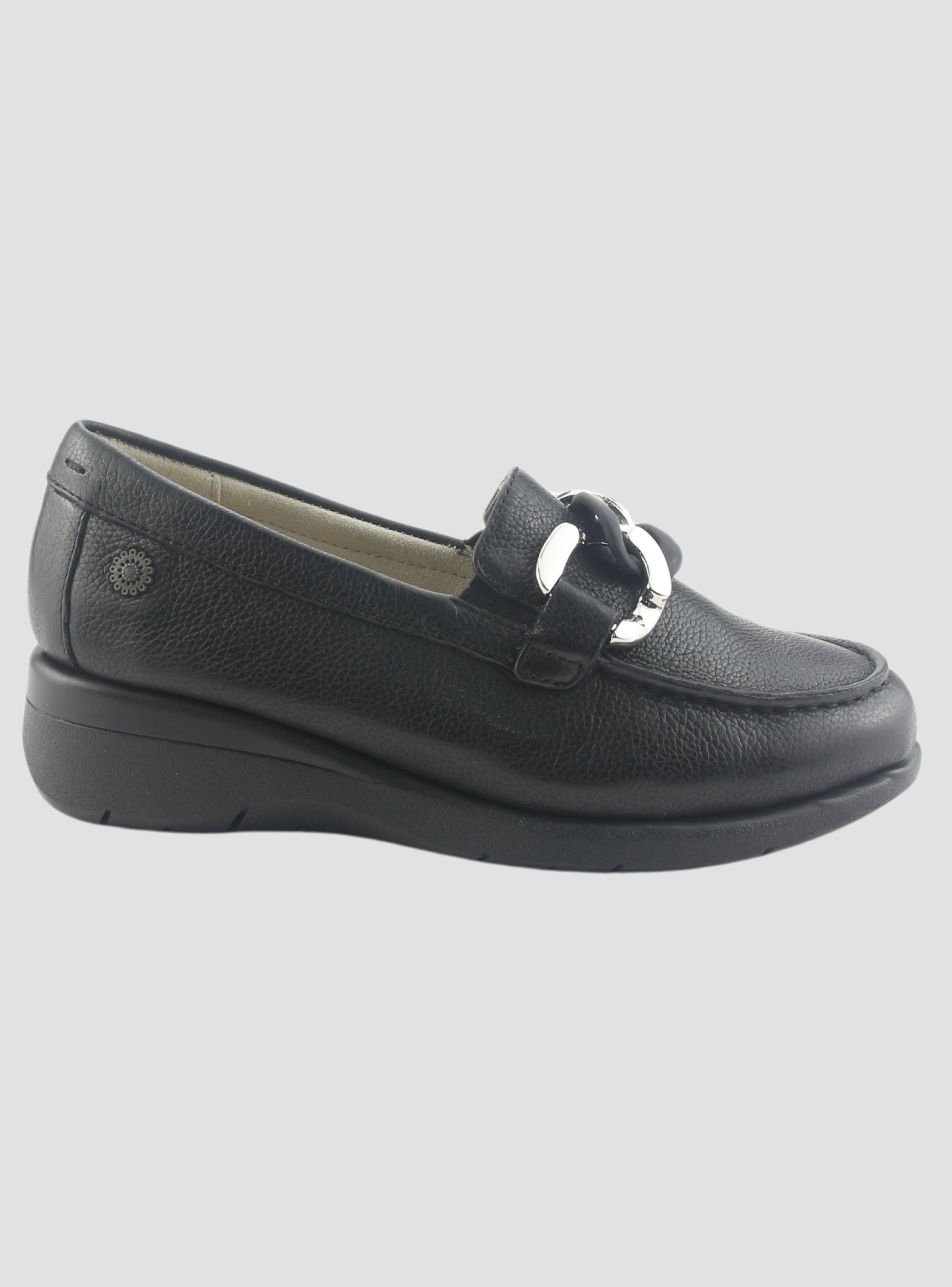 Mocasin de Cuero Chalada Mujer Cala-4 Negro Casual-0