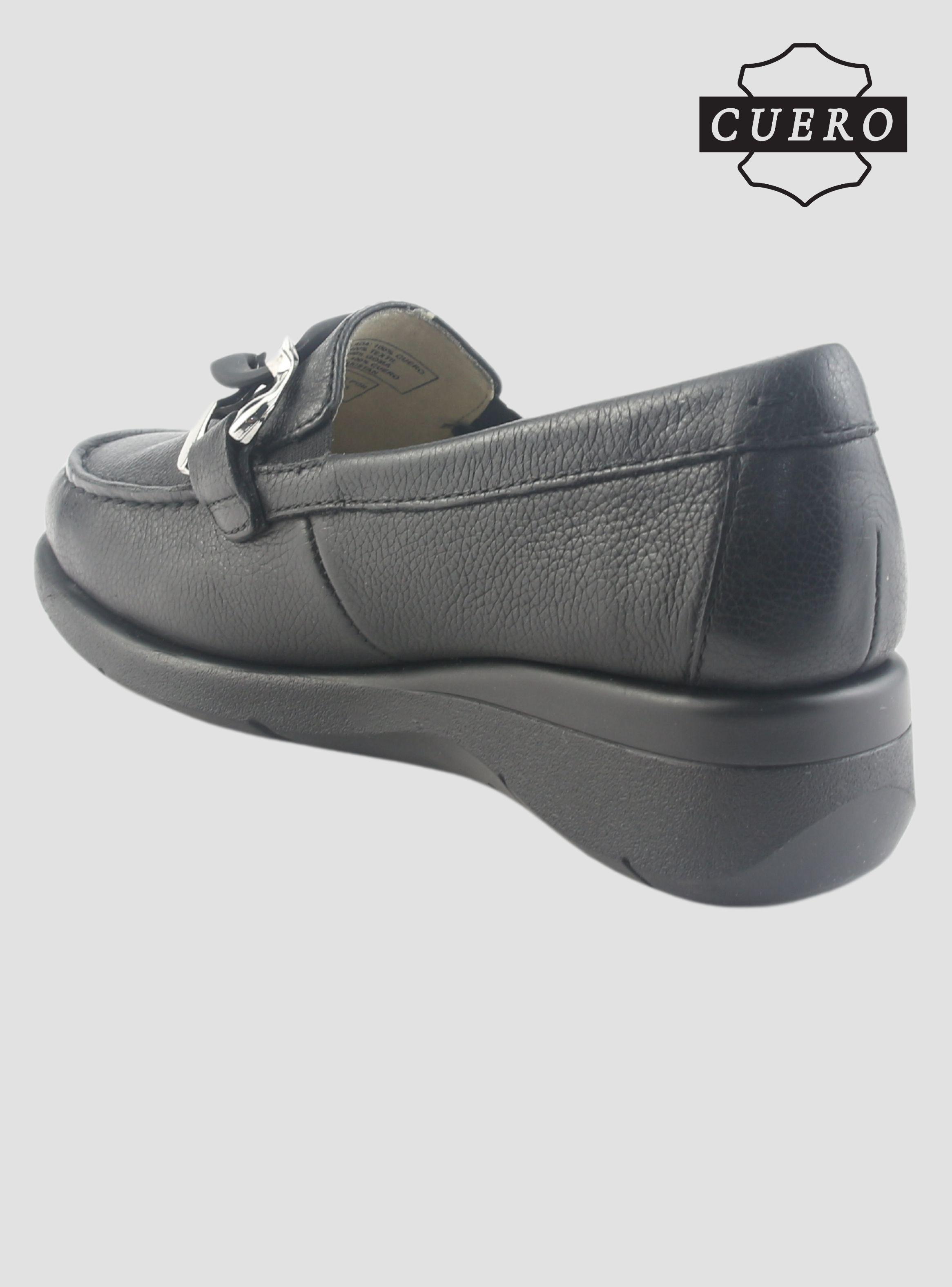 Mocasin de Cuero Chalada Mujer Cala-4 Negro Casual-4