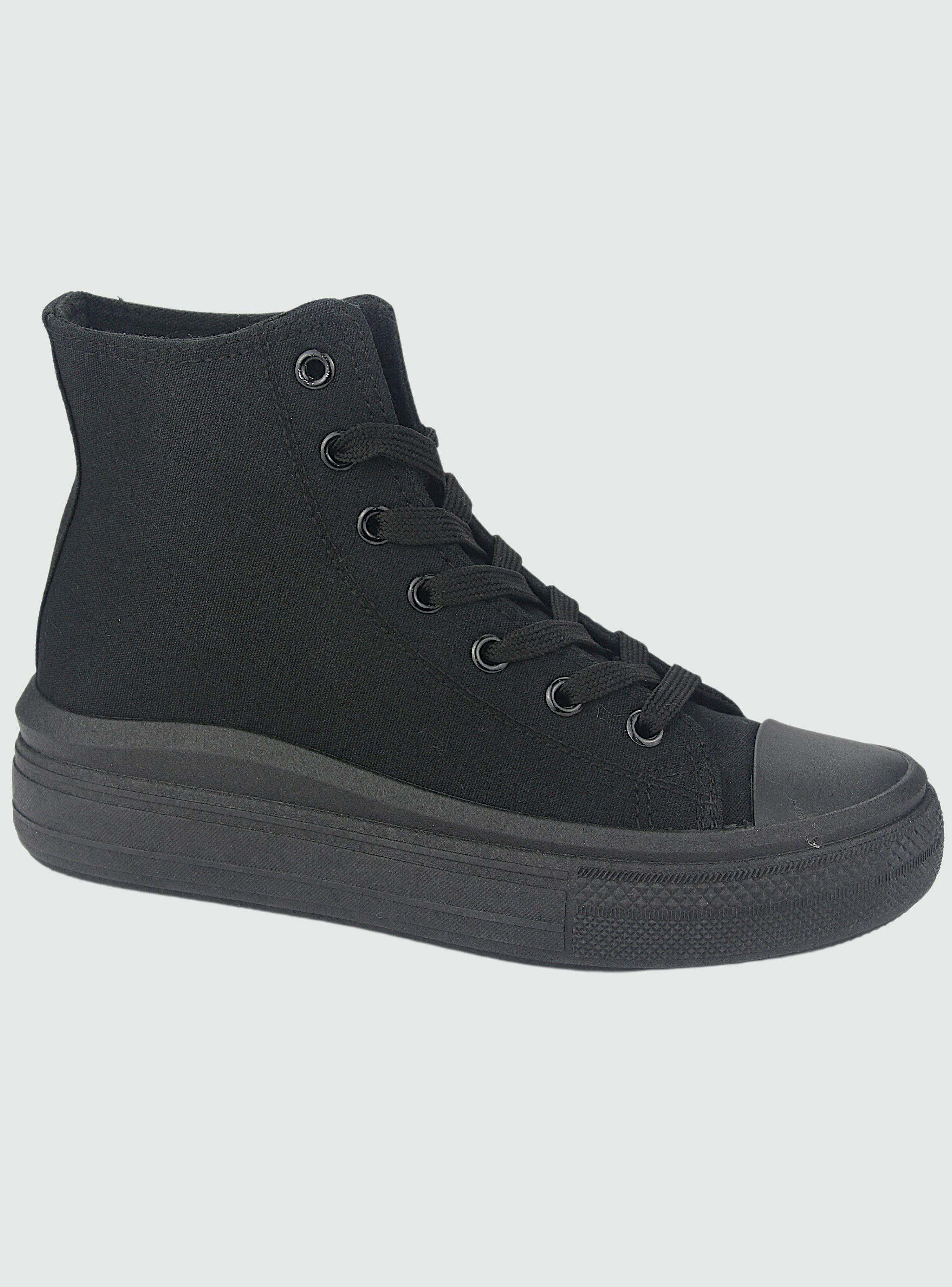 Zapatilla Chalada Mujer Clu-2 Negro Plataforma-0