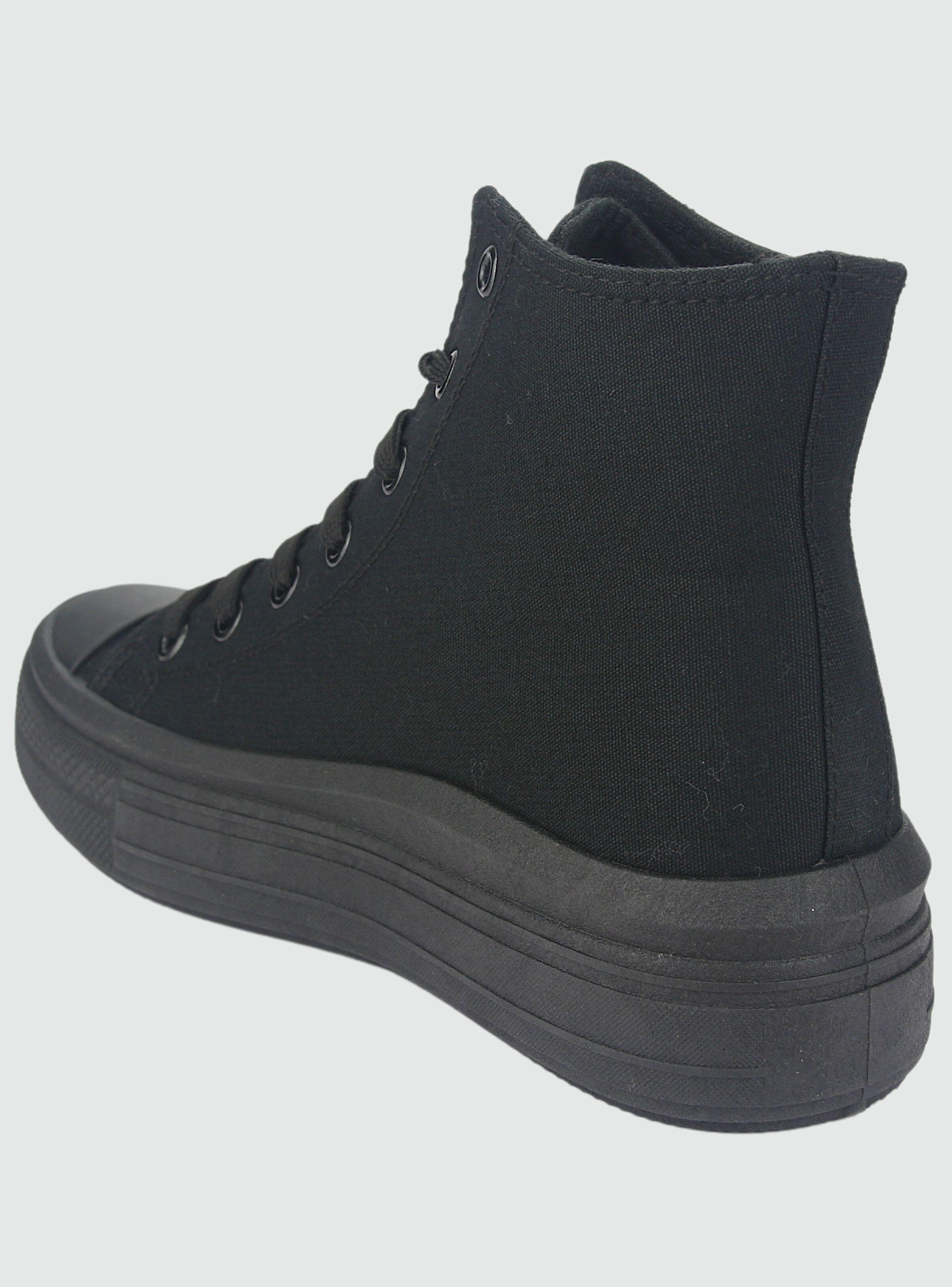Zapatilla Chalada Mujer Clu-2 Negro Plataforma-3