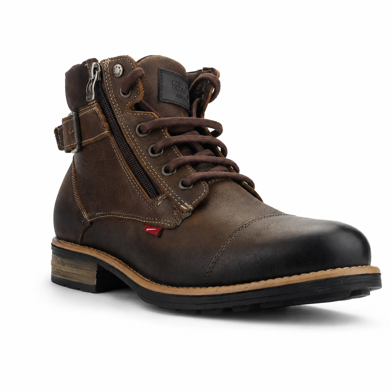 Botin Ferracini Hombre 9873 York Café Casual-2