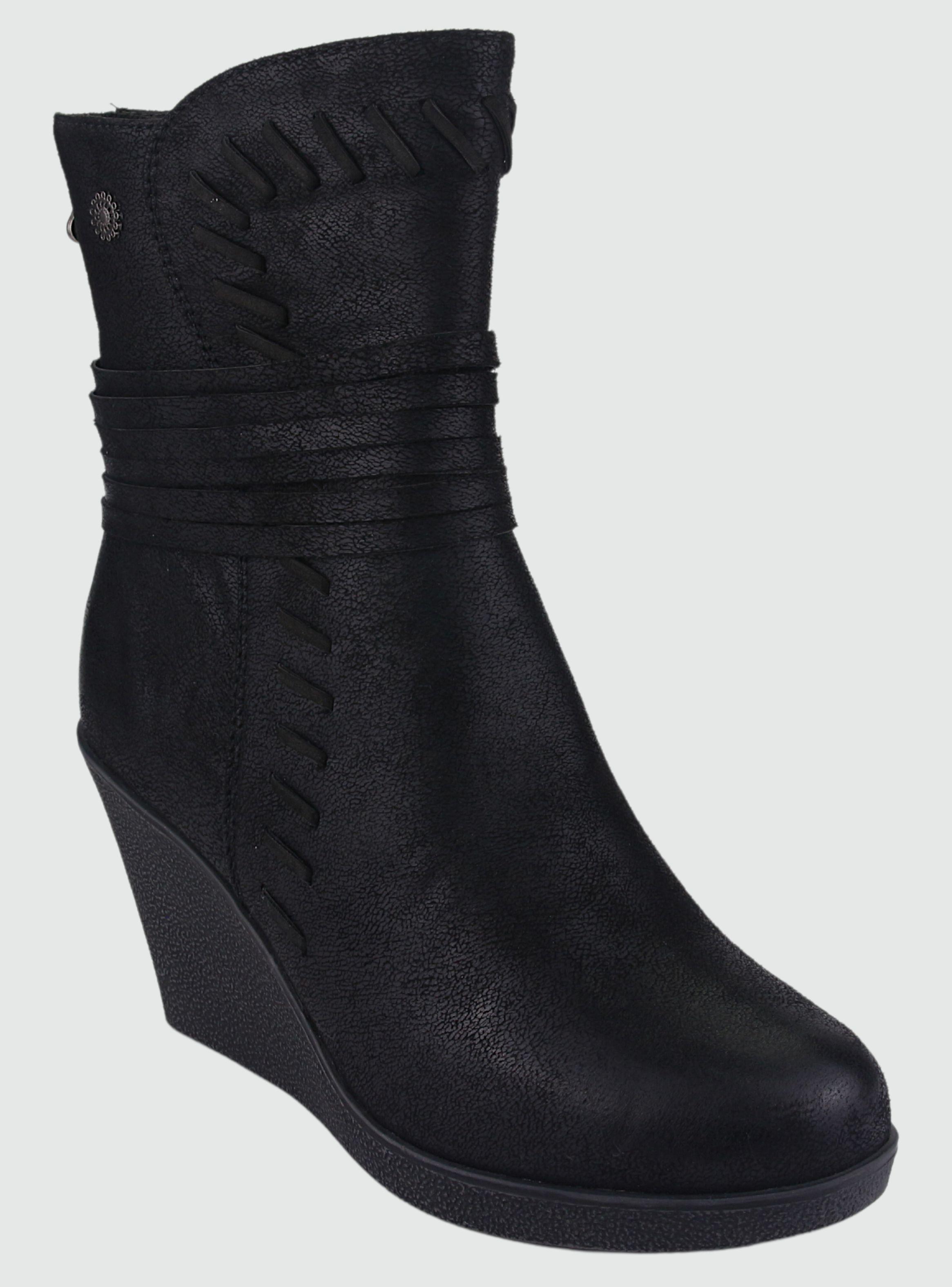 Botin Chalada Mujer Wedge-42 Negro Casual-2
