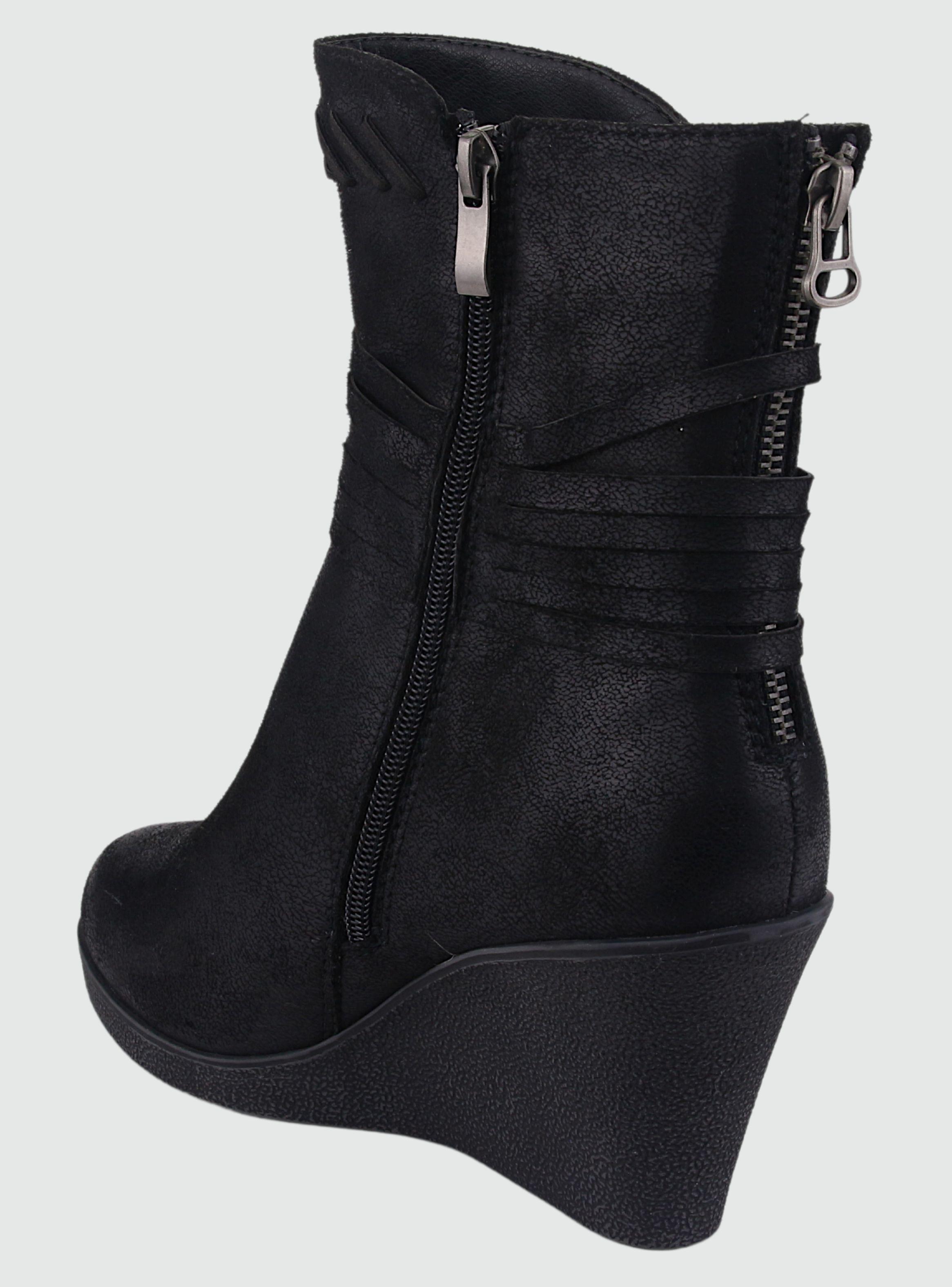 Botin Chalada Mujer Wedge-42 Negro Casual-3