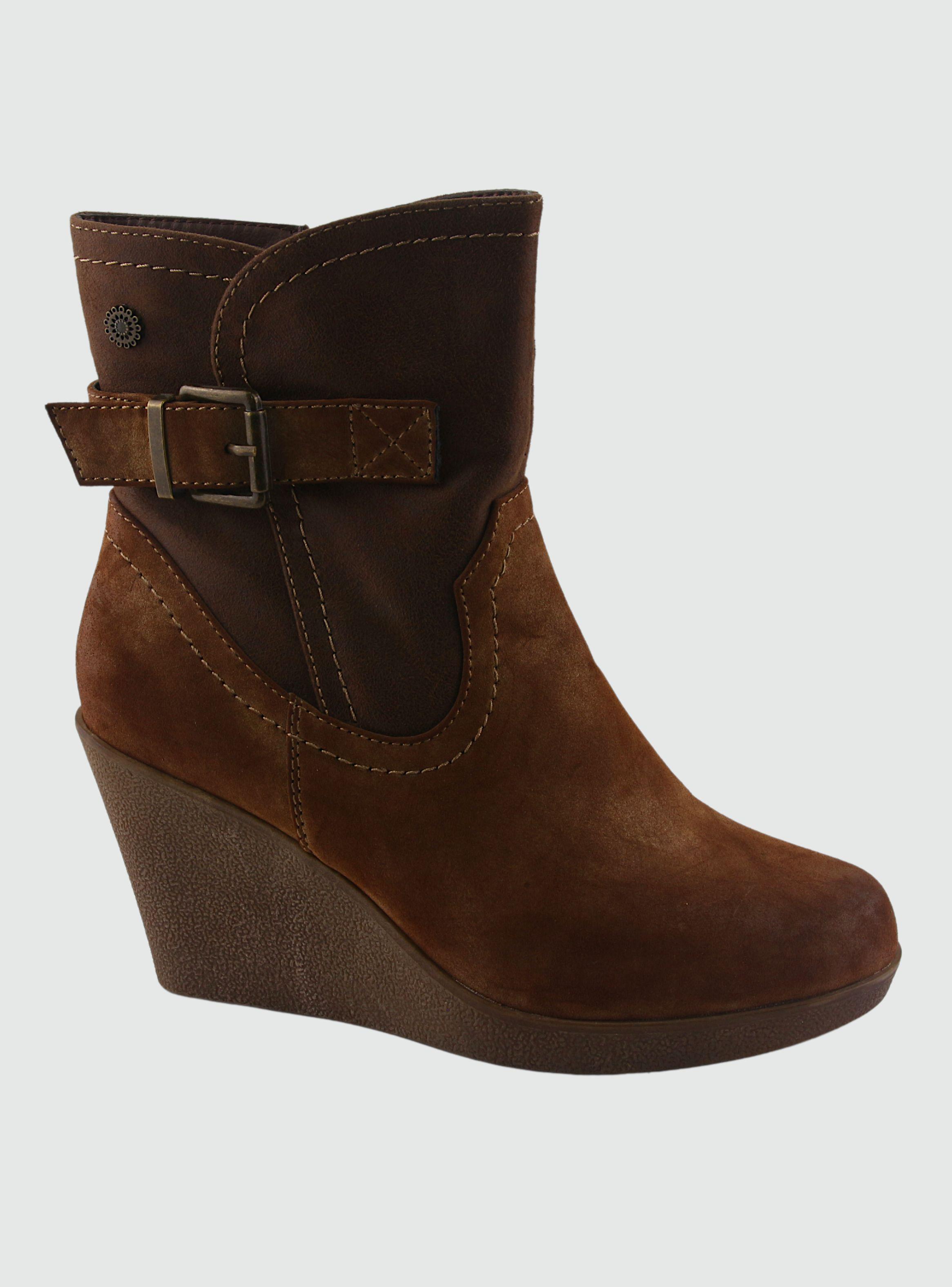 Botin Chalada Mujer Wedge-37 Camel Plataforma-0