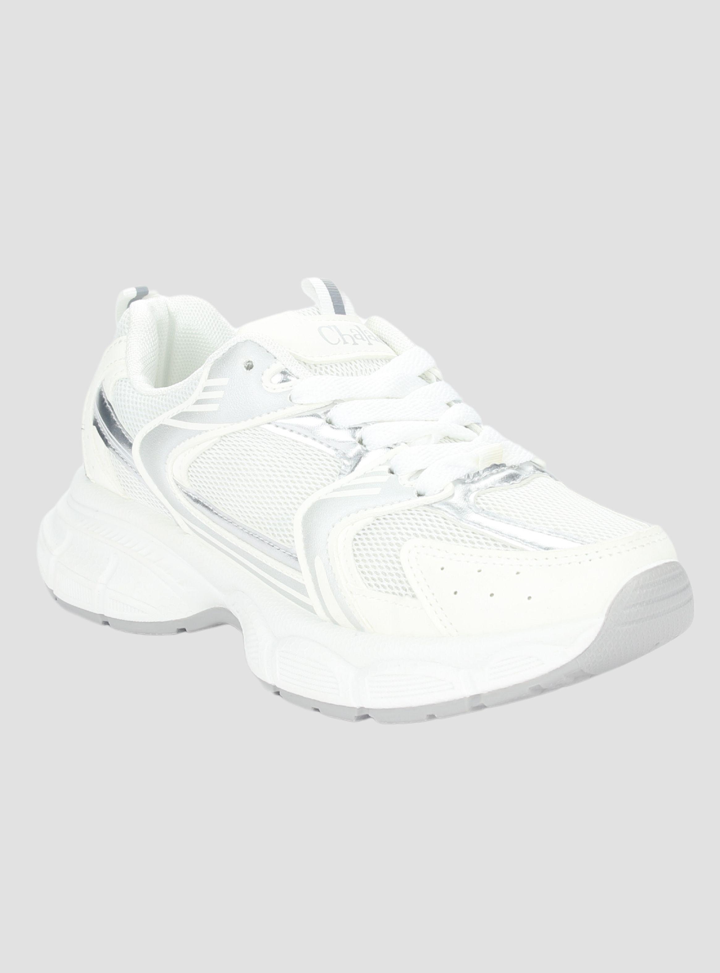 Zapatilla Chalada Mujer New-5 Blanco Plata Urbano-2