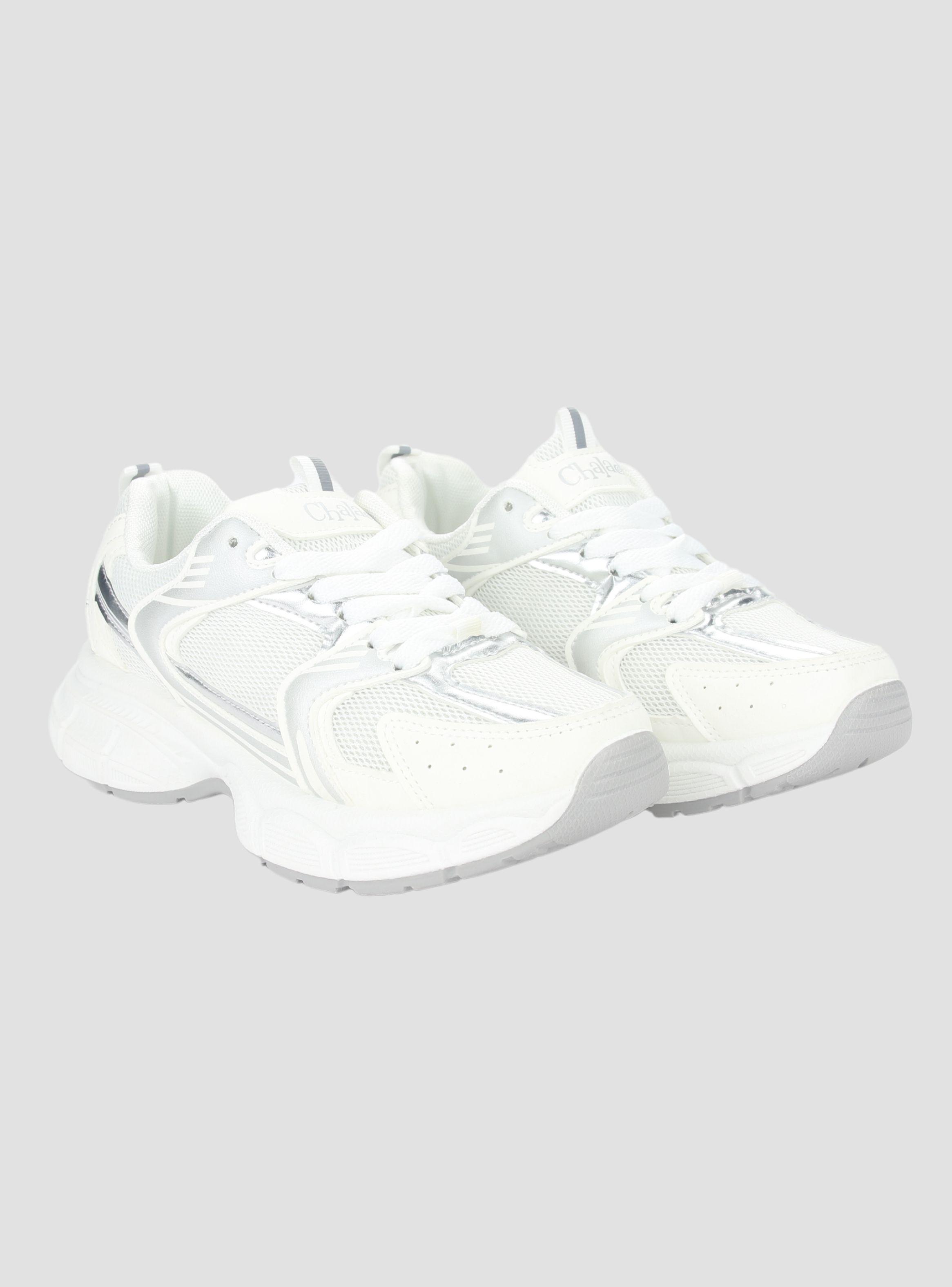 Zapatilla Chalada Mujer New-5 Blanco Plata Urbano-4