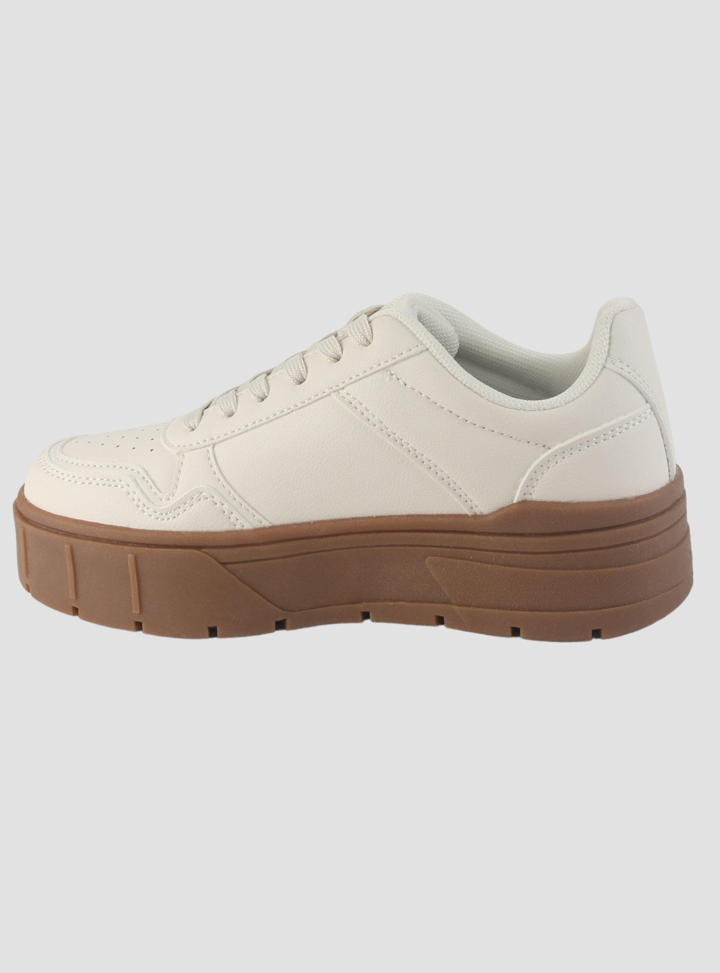 Zapatilla Chalada Mujer Troya-4 Beige Urbano-1