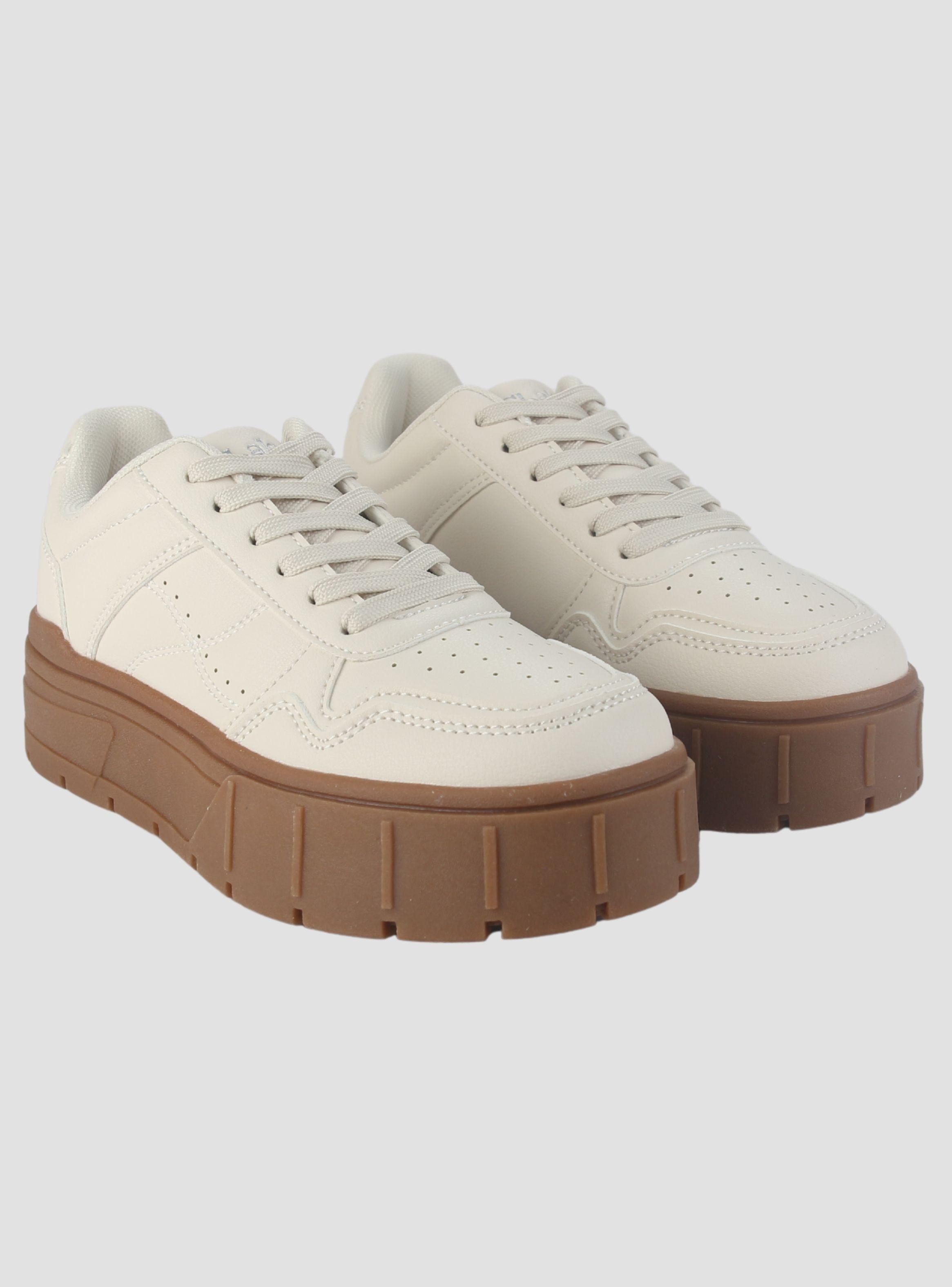 Zapatilla Chalada Mujer Troya-4 Beige Urbano-4