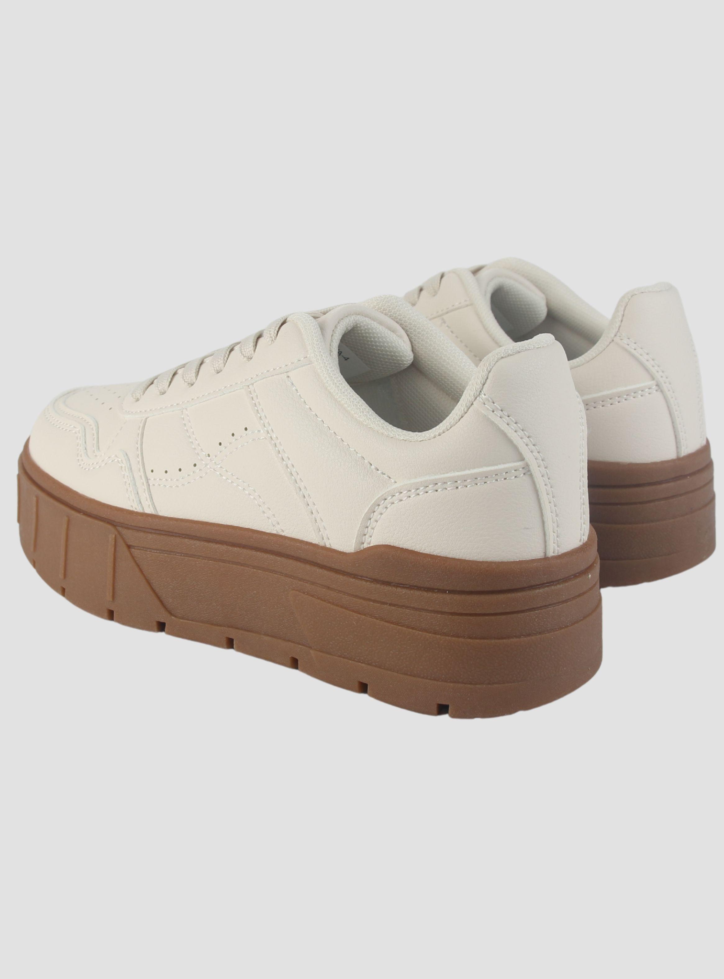 Zapatilla Chalada Mujer Troya-4 Beige Urbano-5