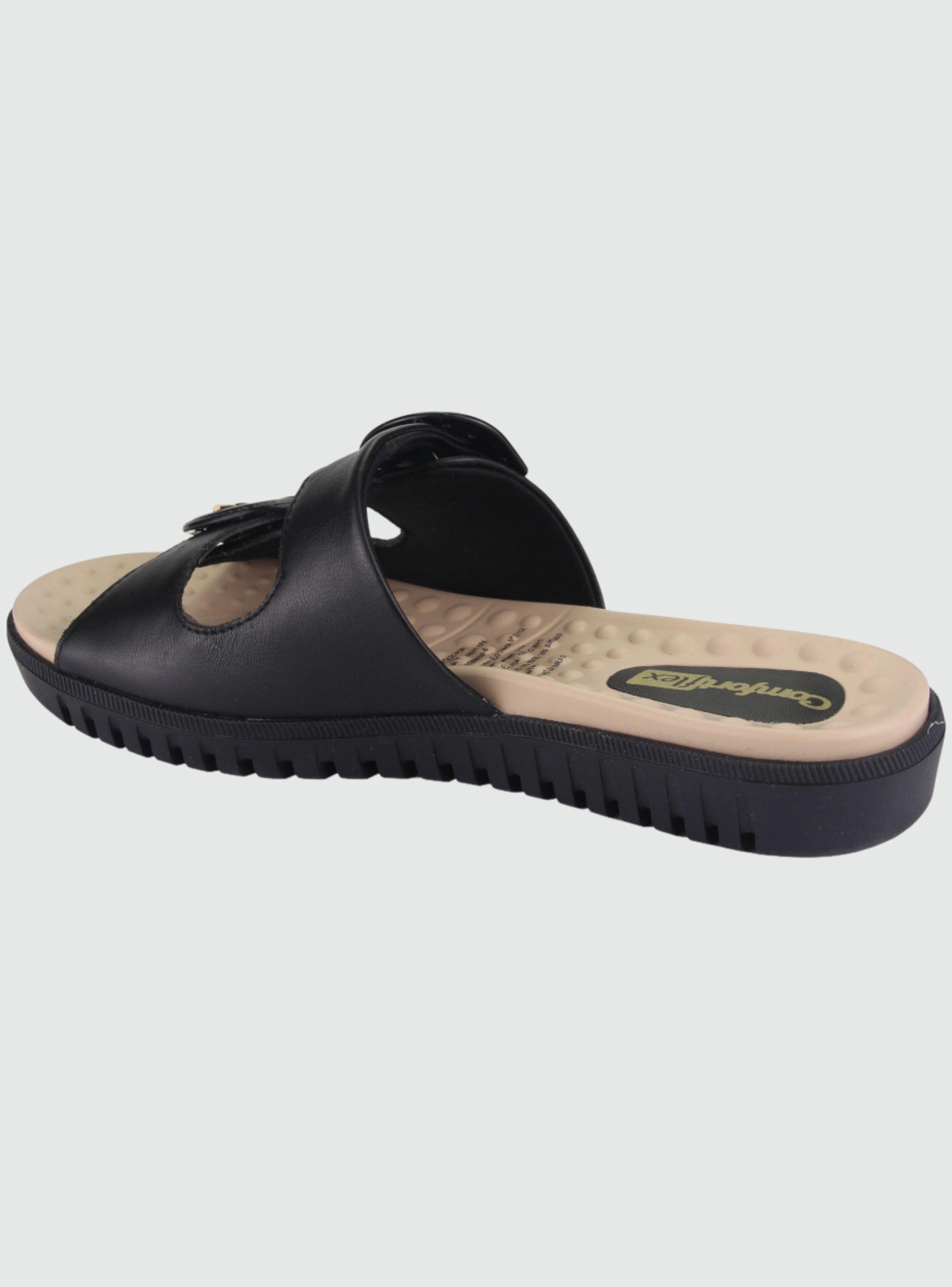 Sandalia Comfortflex Mujer 2145304 Negro Moda-1