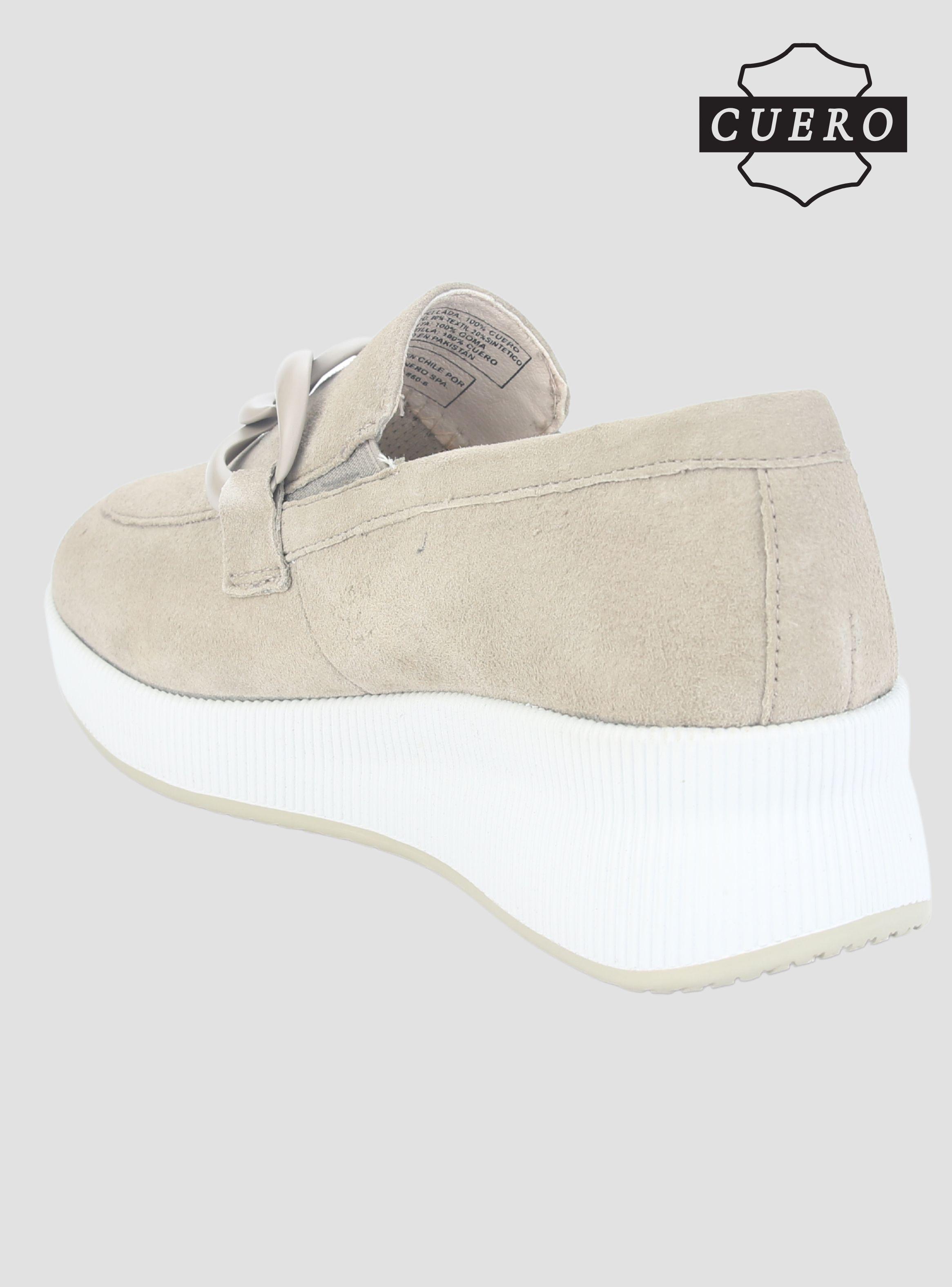 Mocasin de Cuero Chalada Mujer Ivana-1 Beige Casual-4