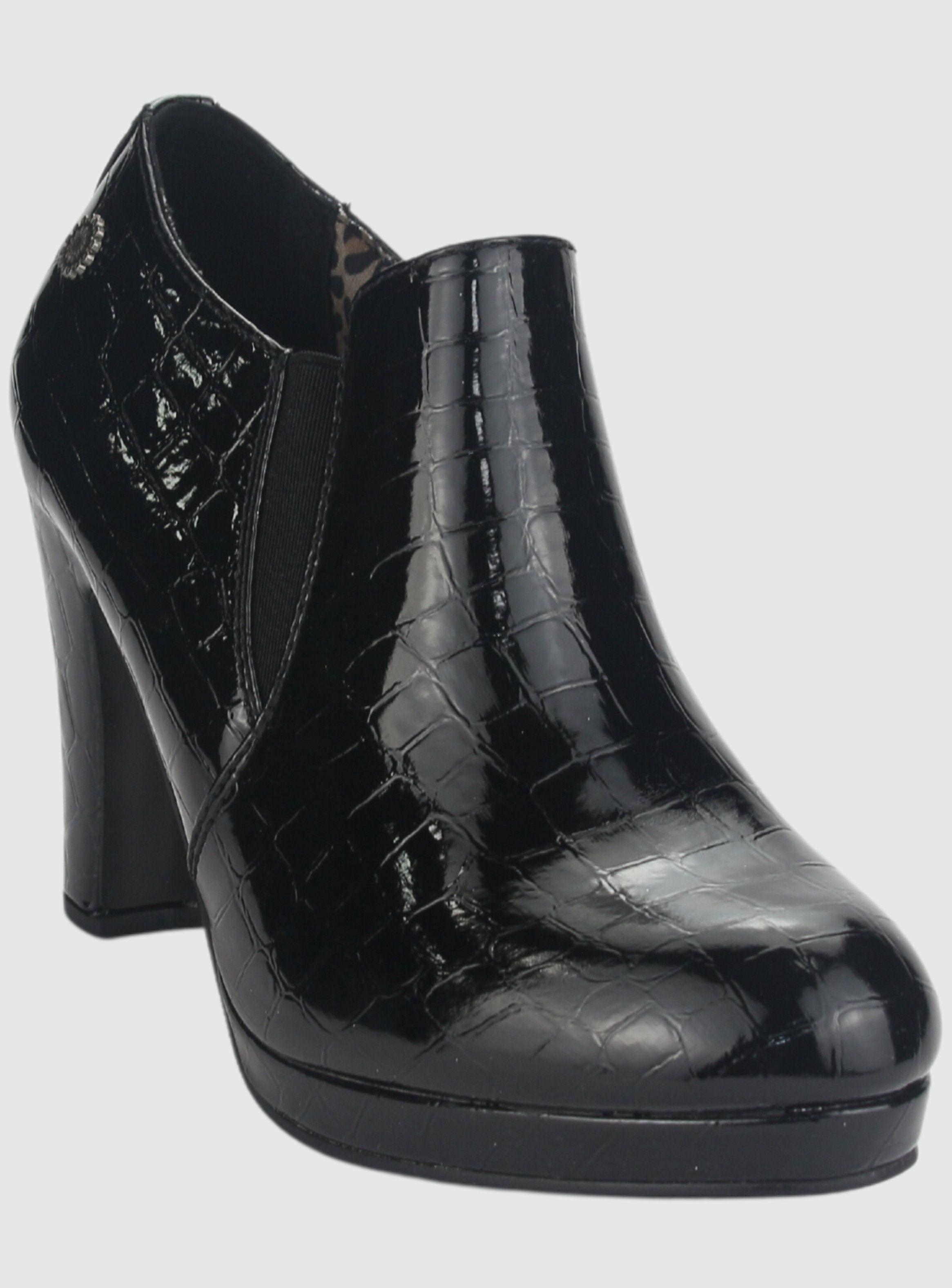 Zapato Chalada Mujer Plataform25 Negro Casual-2
