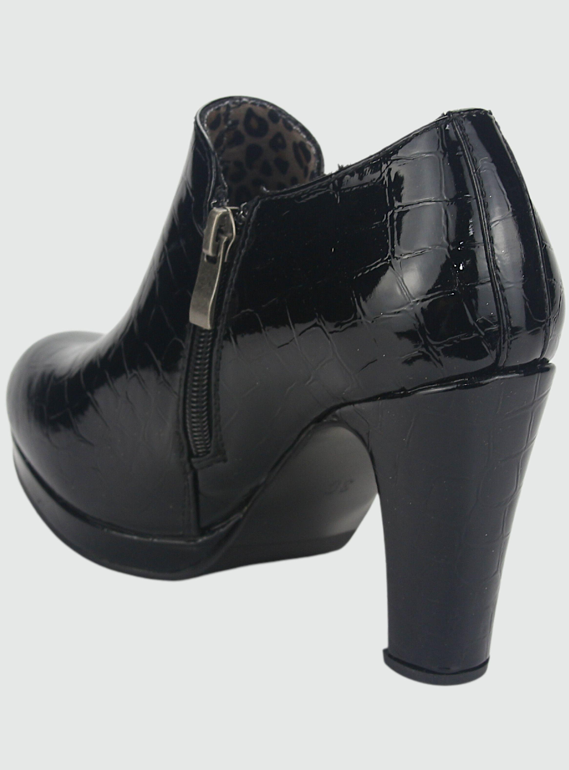 Zapato Chalada Mujer Plataform25 Negro Casual-3