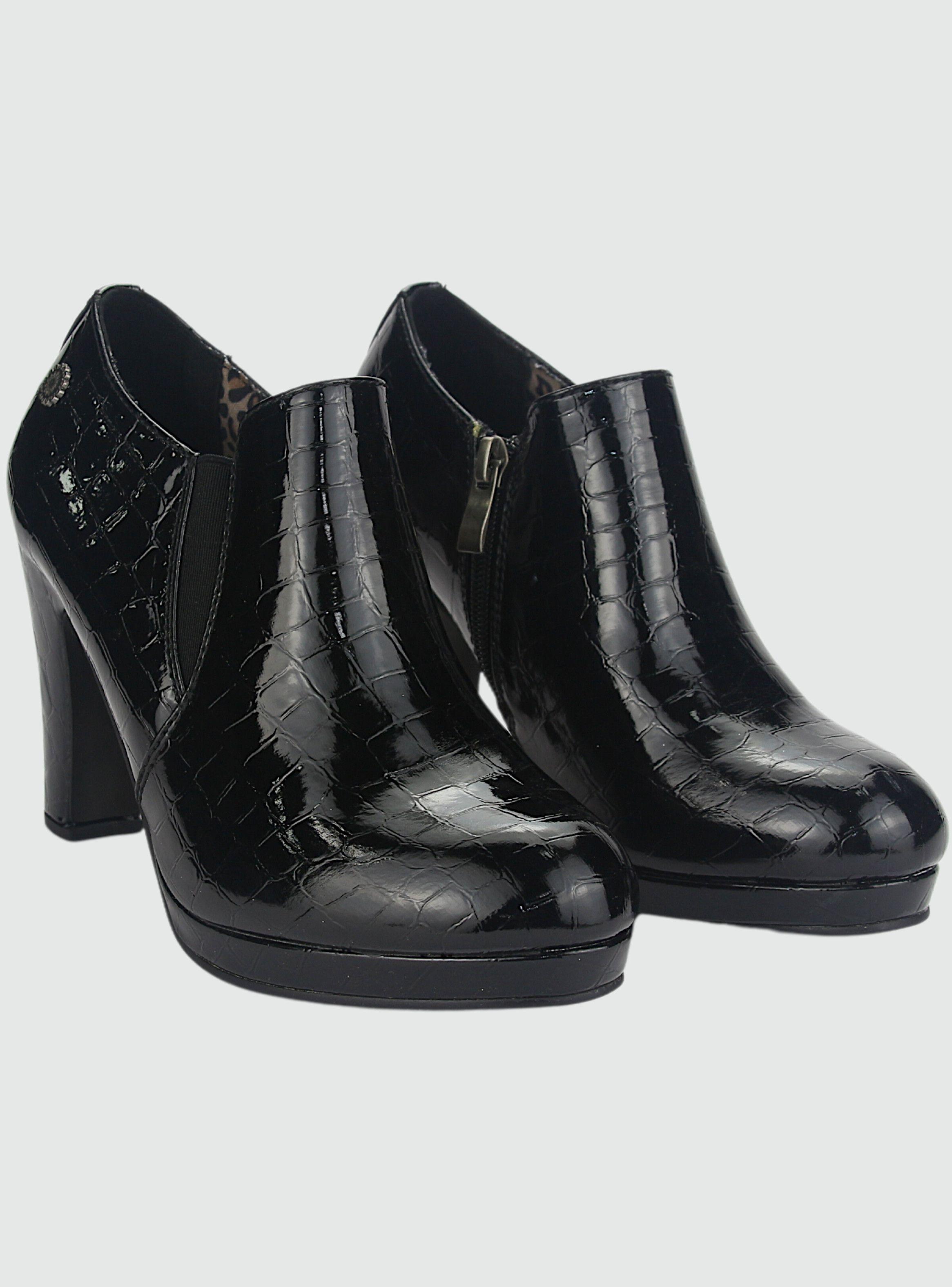 Zapato Chalada Mujer Plataform25 Negro Casual-4