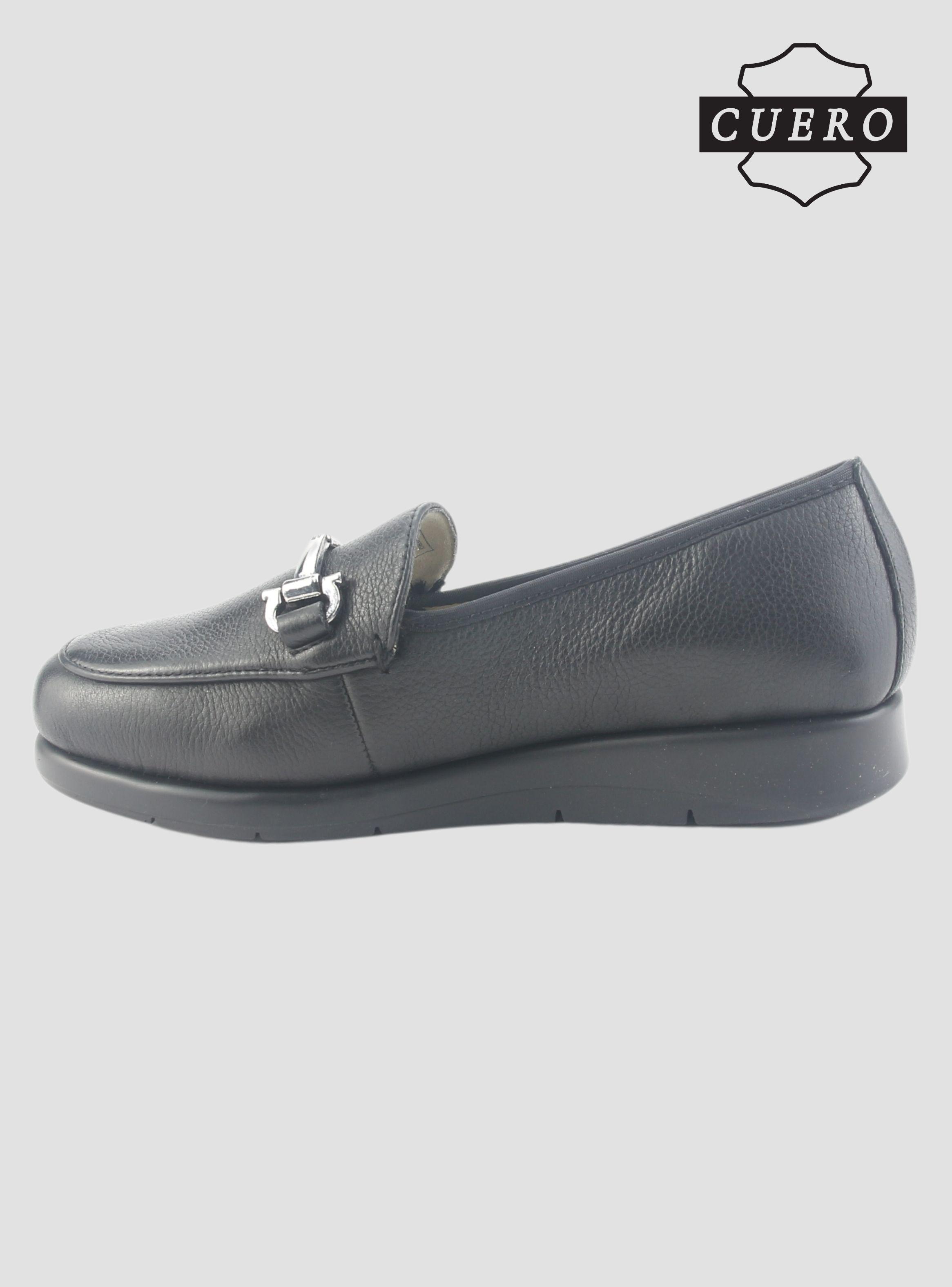 Mocasin de Cuero Chalada Mujer Celsa-1 Negro Casual-2