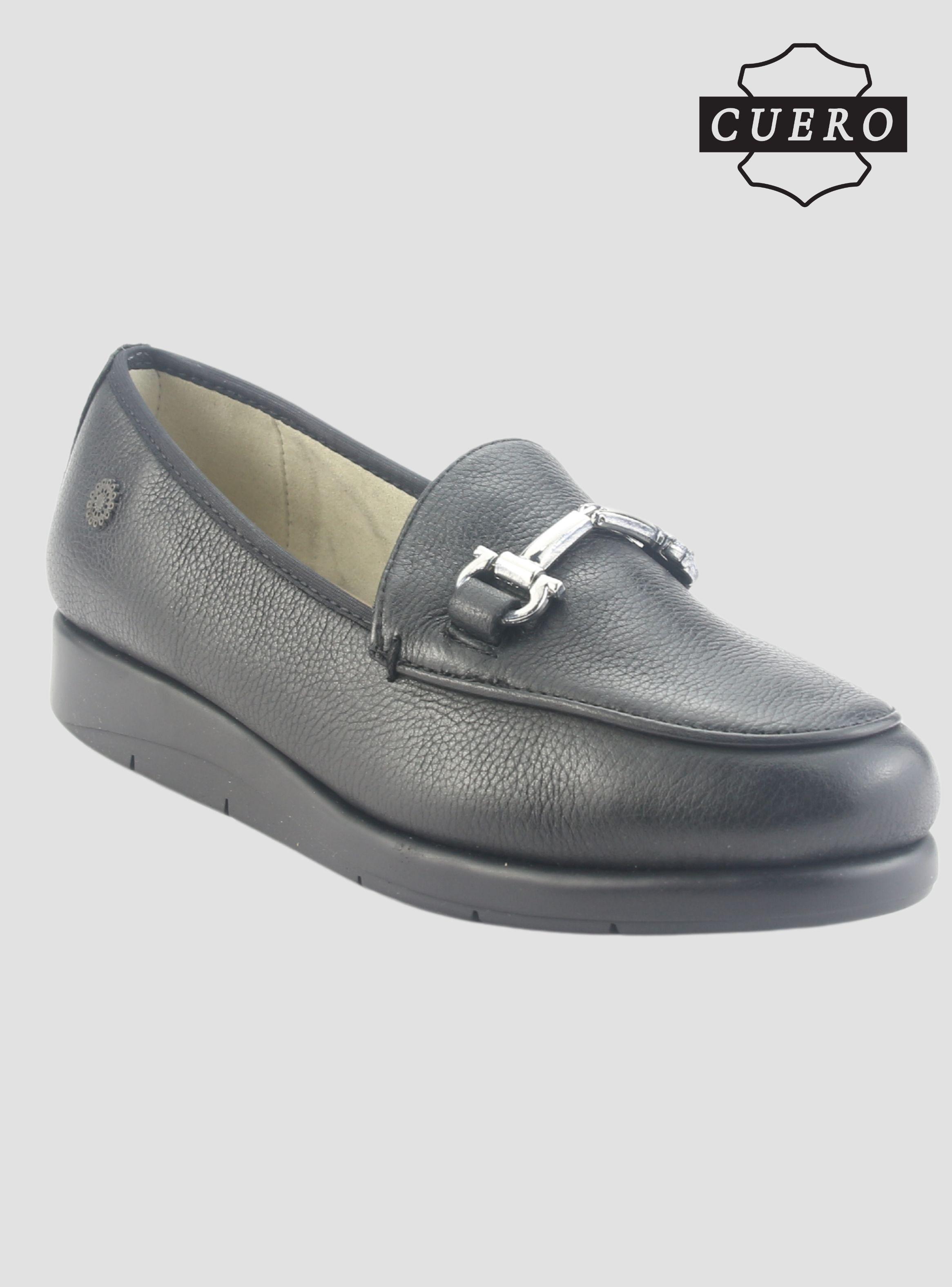 Mocasin de Cuero Chalada Mujer Celsa-1 Negro Casual-3