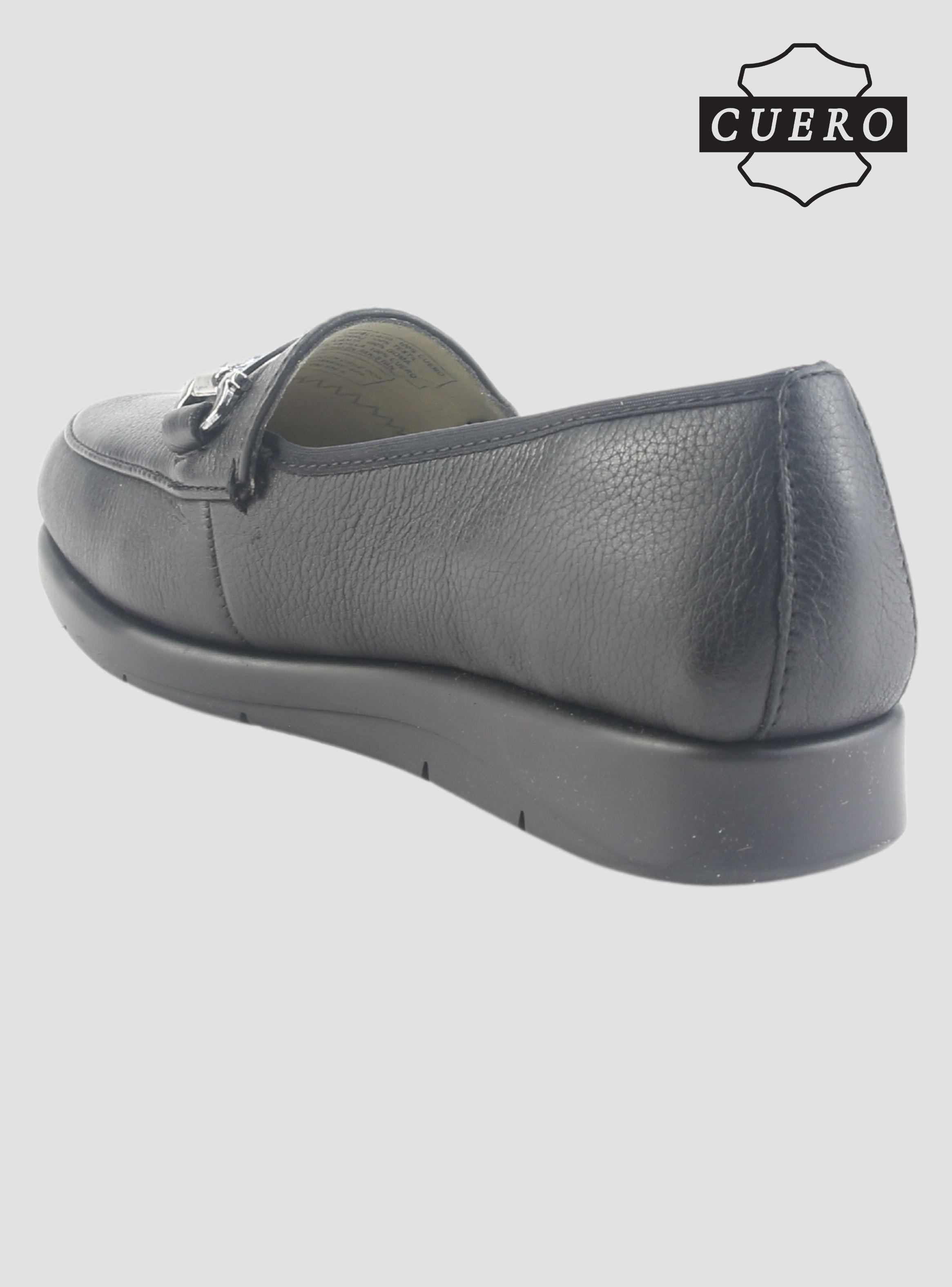 Mocasin de Cuero Chalada Mujer Celsa-1 Negro Casual-4
