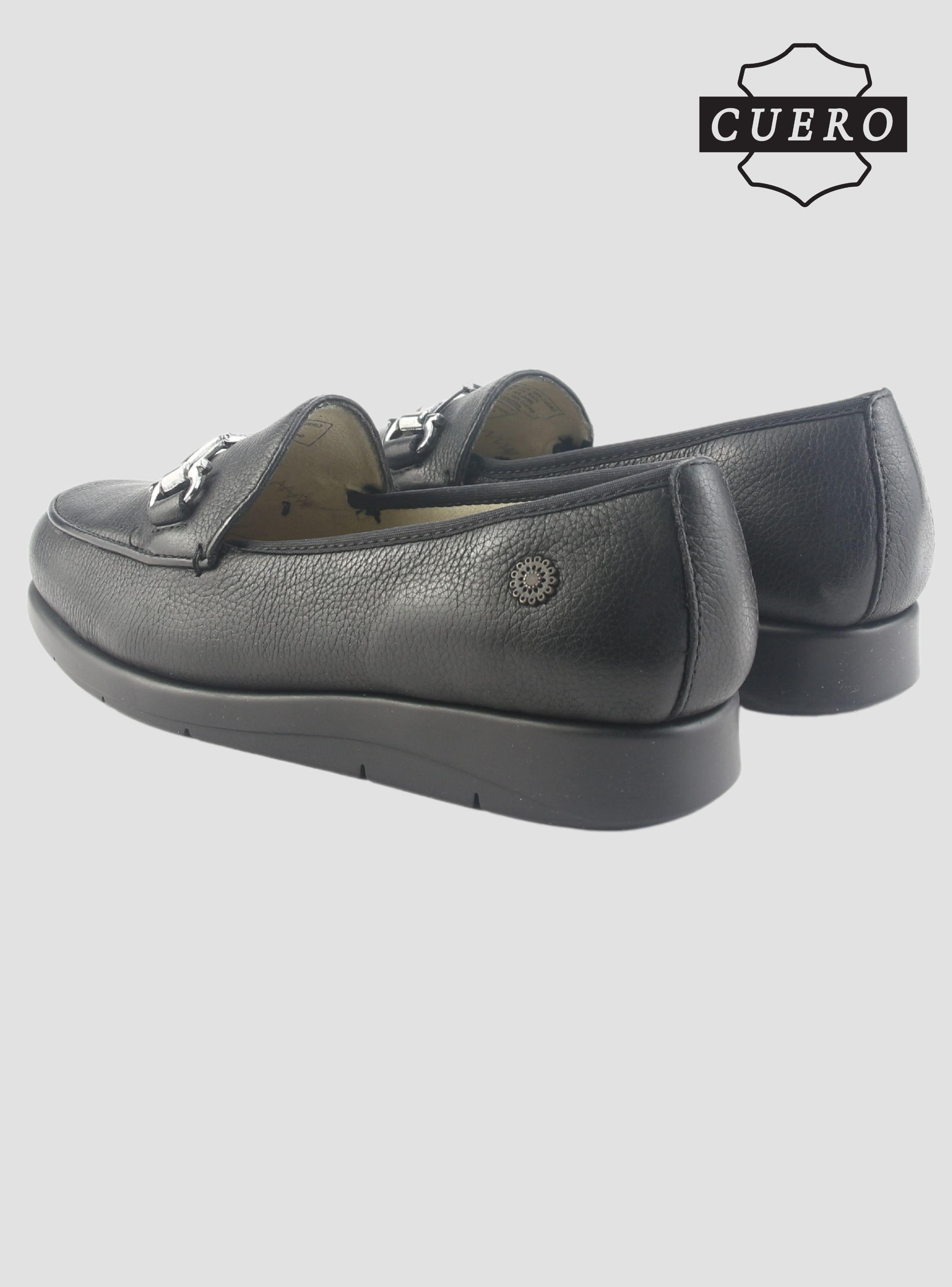 Mocasin de Cuero Chalada Mujer Celsa-1 Negro Casual-6