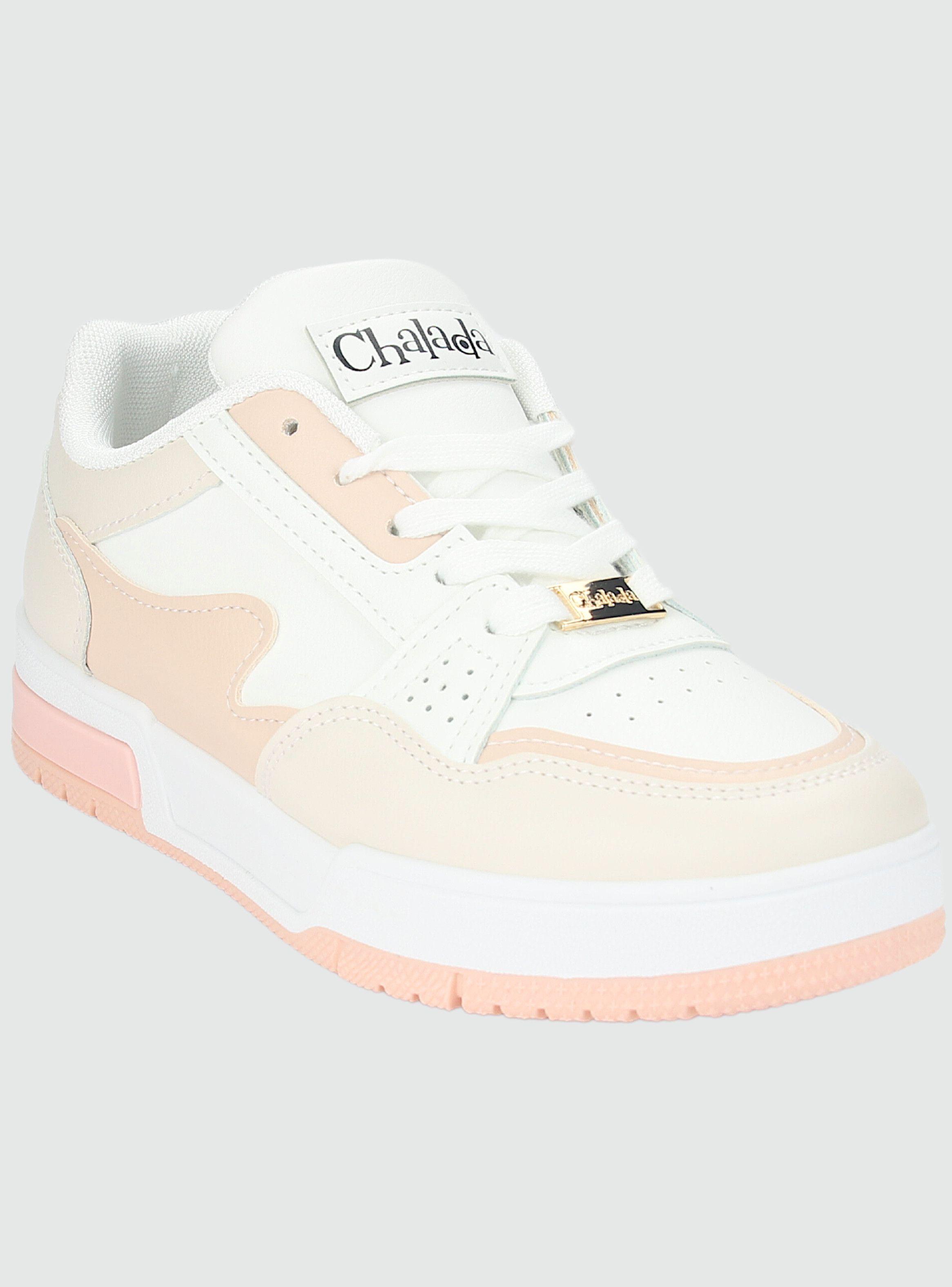 Zapatilla Chalada Mujer Joker-1 Blanco Rosado Urbano-2