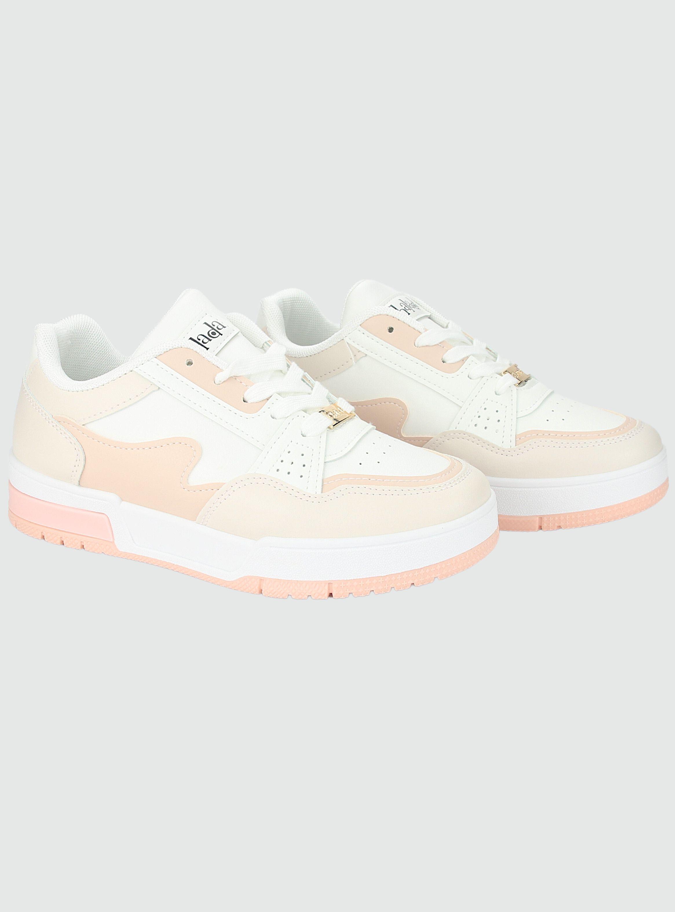 Zapatilla Chalada Mujer Joker-1 Blanco Rosado Urbano-4