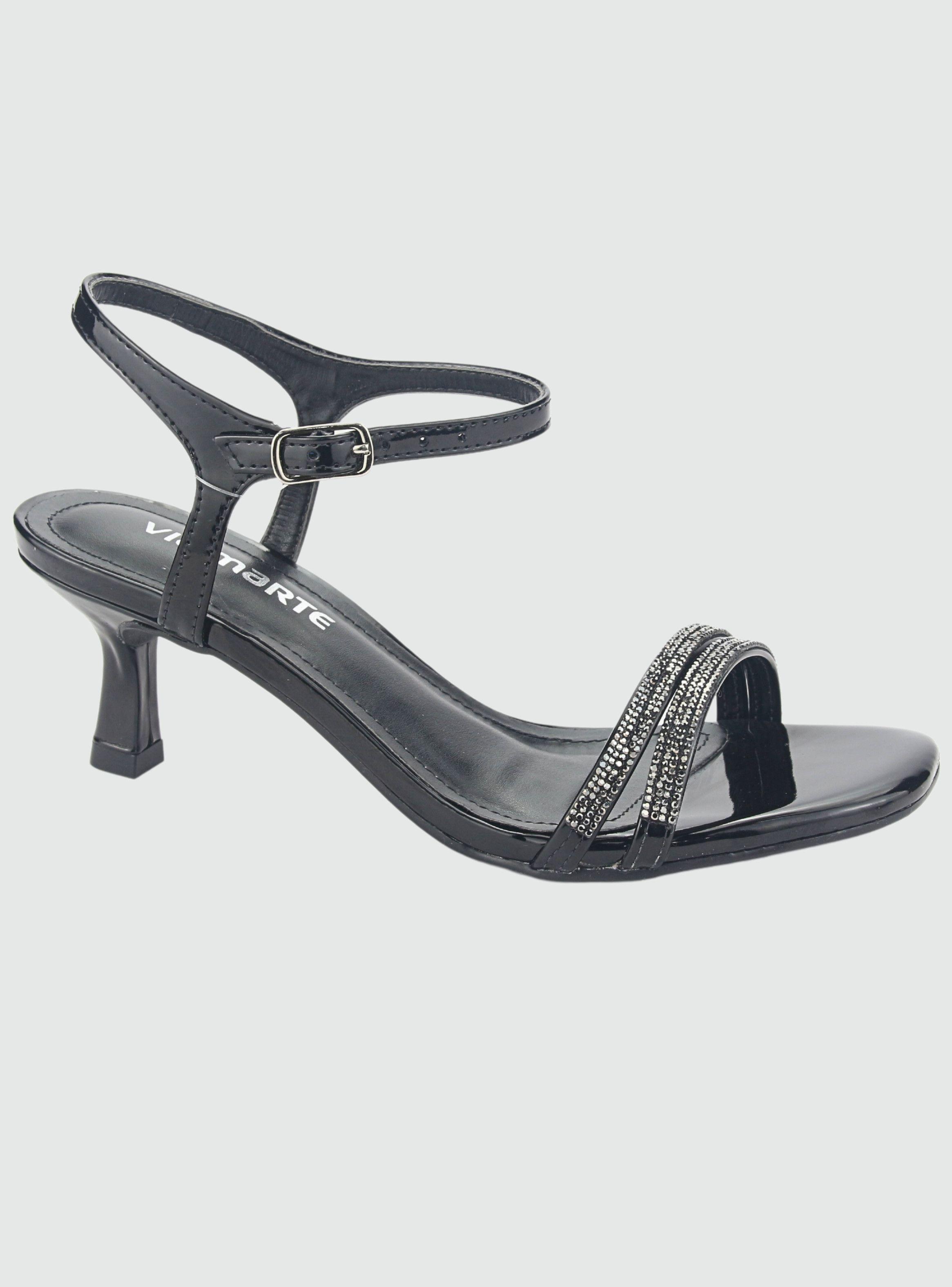 Sandalia Via Marte Mujer 23-18504 V Preto Casual-0
