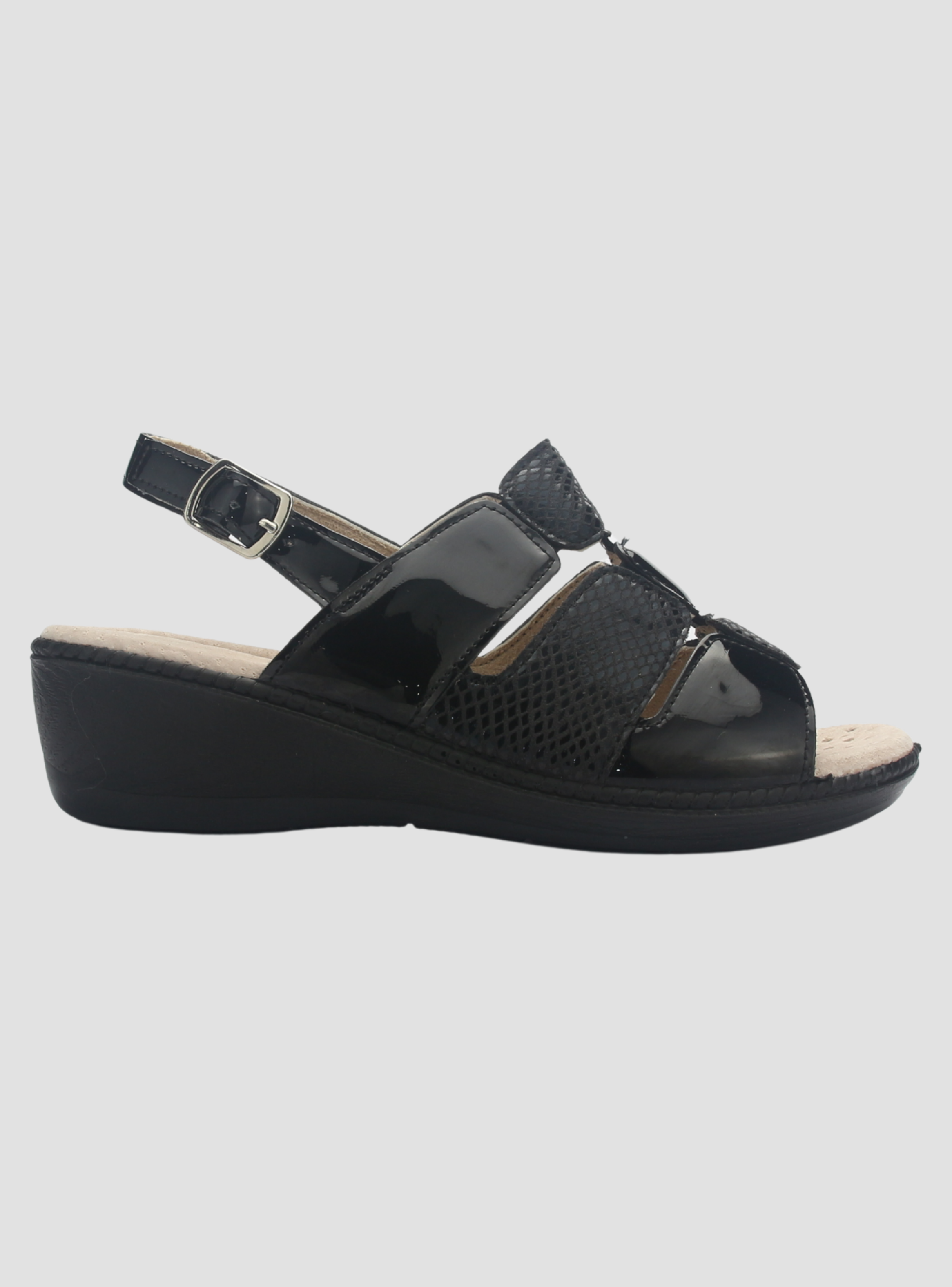 Sandalia Mujer Chalada Lupe-85 Negro Casual-0
