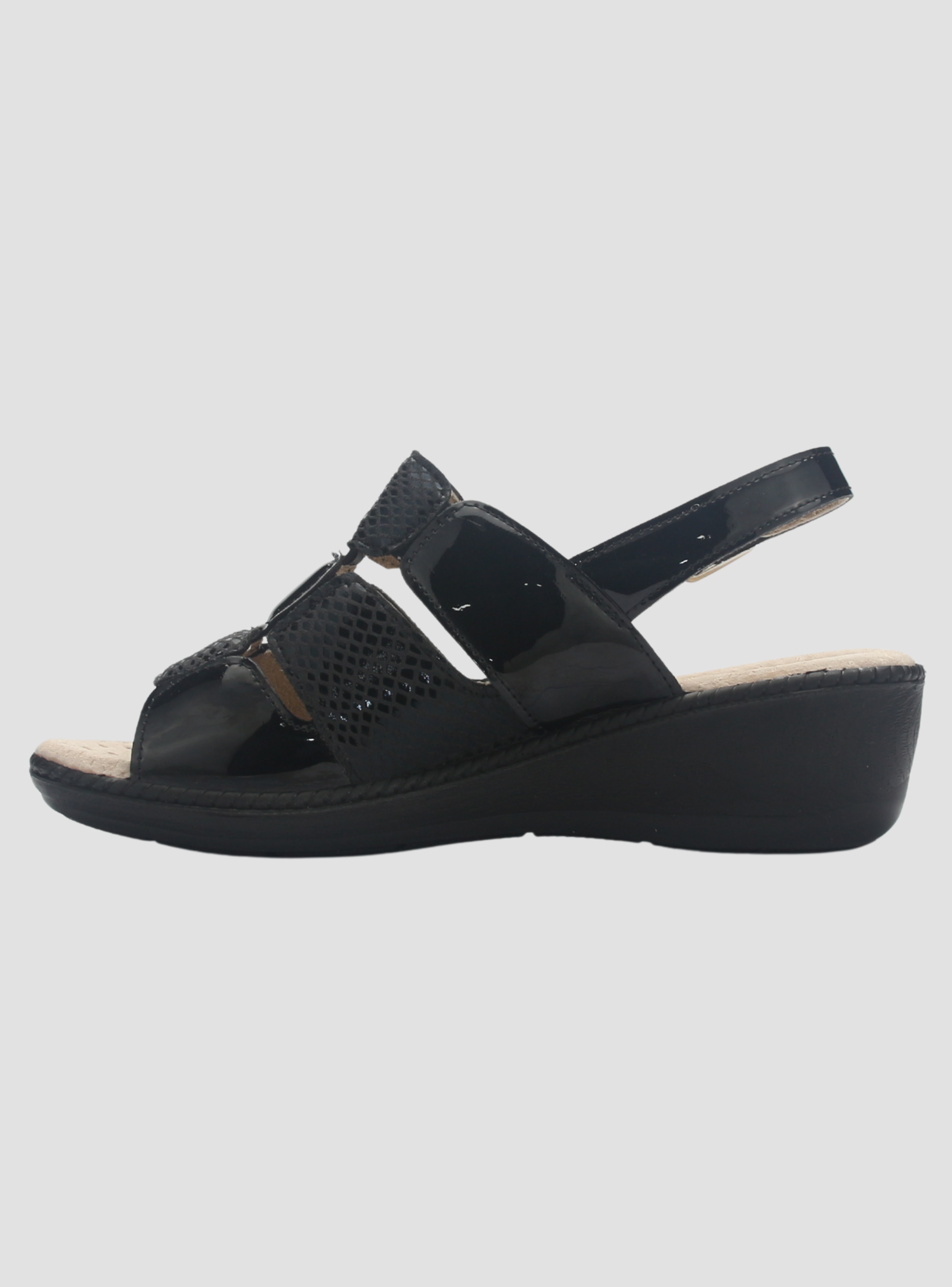 Sandalia Mujer Chalada Lupe-85 Negro Casual-1
