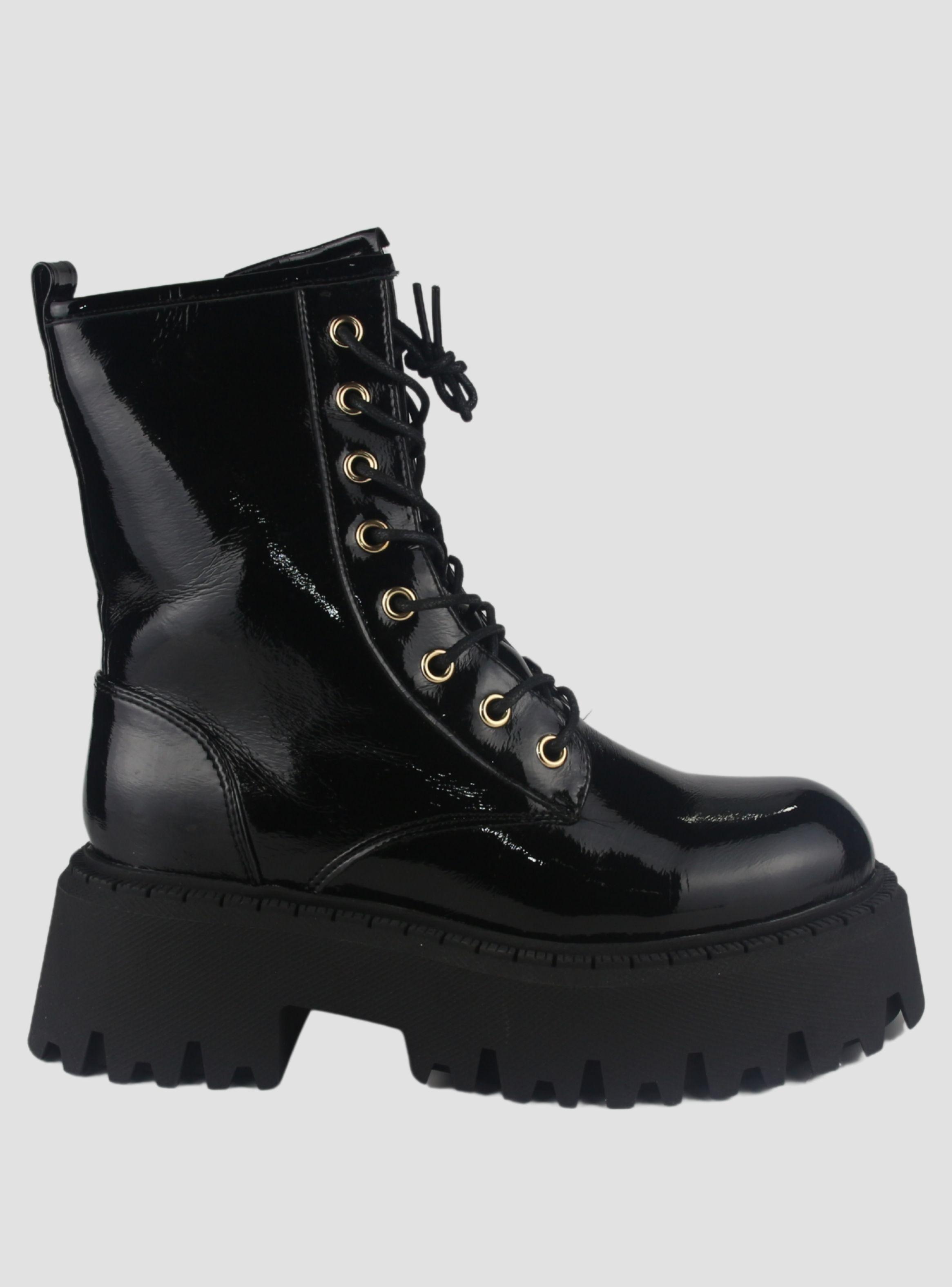 Bota Chalada Mujer Tractor-21 Negro Casual-0