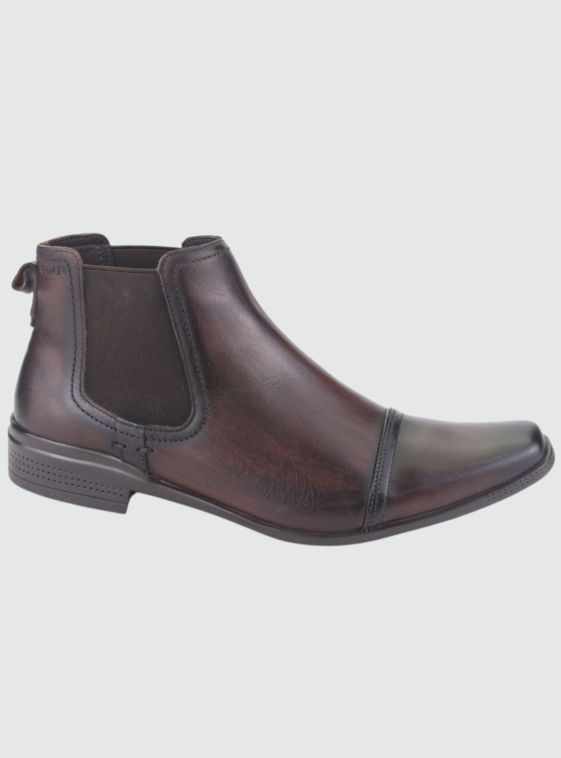 Botin Ferracini Hombre 4382 Café Casual-0