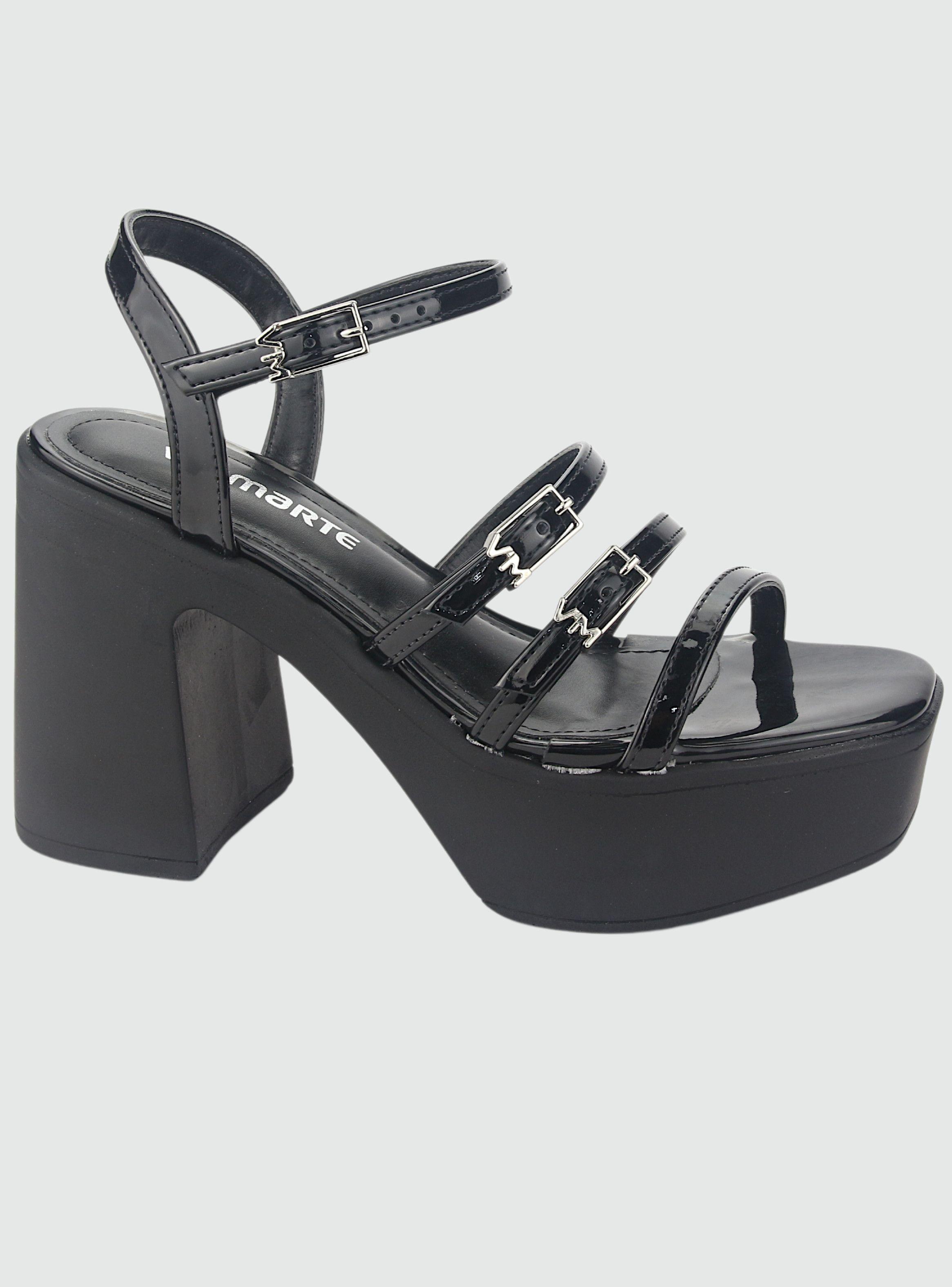 Sandalia Via Marte Mujer 23-11103 V Preto Casual-0