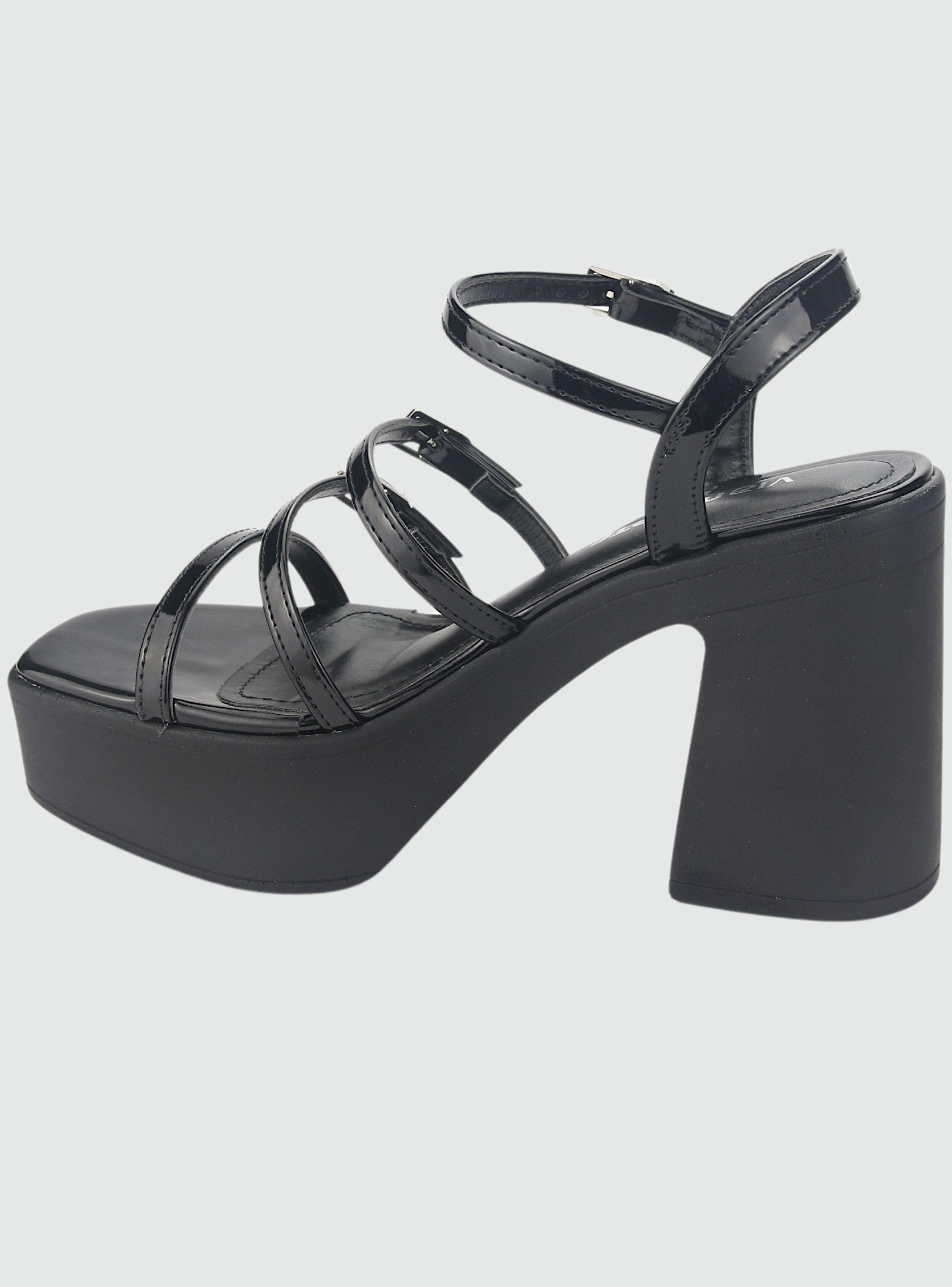 Sandalia Via Marte Mujer 23-11103 V Preto Casual-1