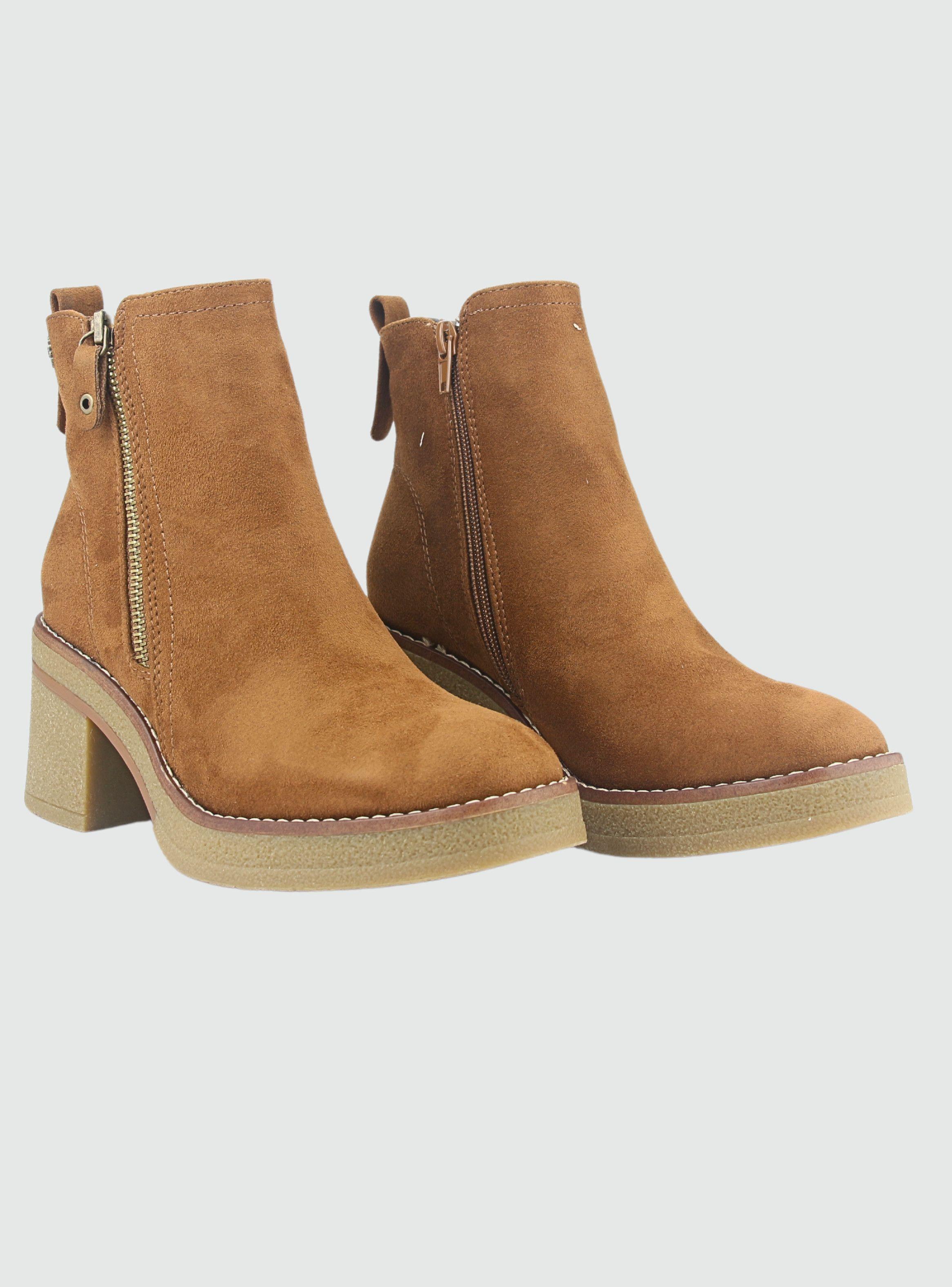 Botin Chalada Mujer Bricca-2 Café Casual-3