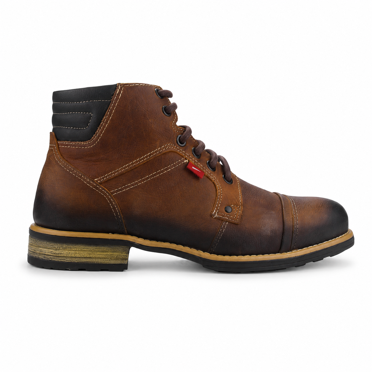 Botin Ferracini Hombre 9873 York Camel Casual-0