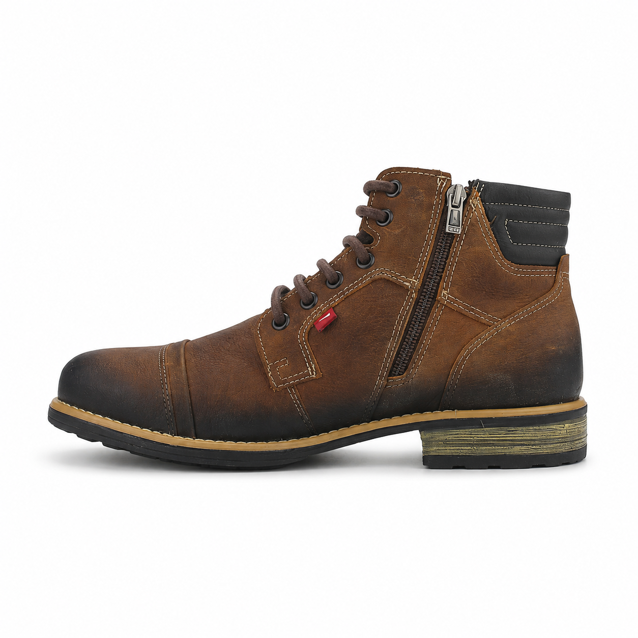 Botin Ferracini Hombre 9873 York Camel Casual-1