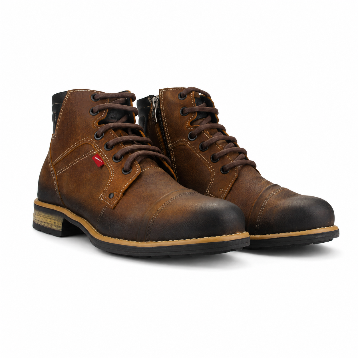 Botin Ferracini Hombre 9873 York Camel Casual-4