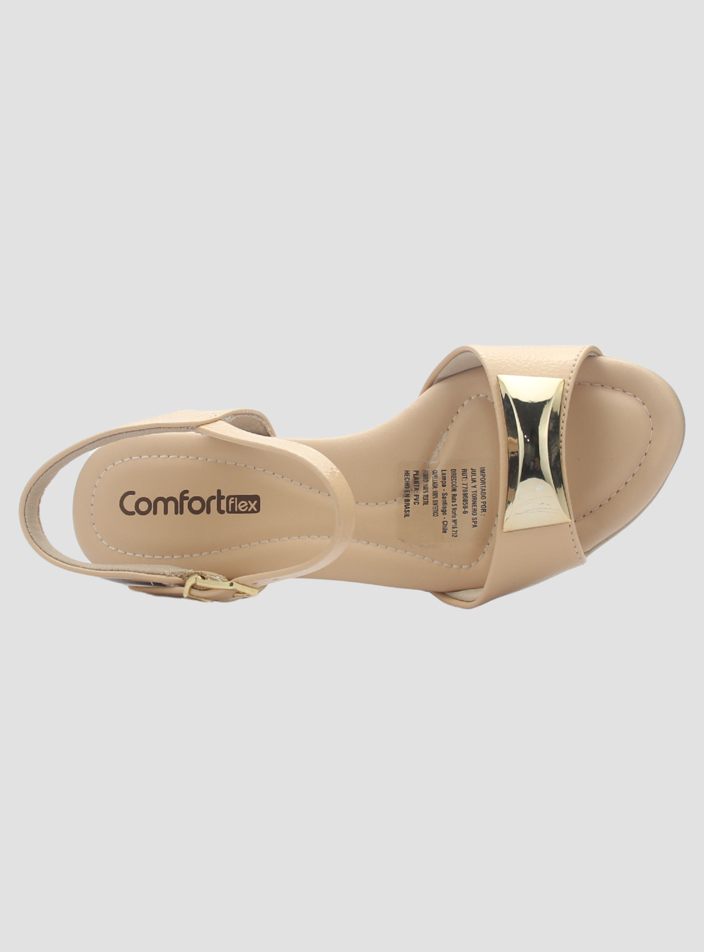 Sandalia Mujer Nude Comfortflex 2557402 Casual-4