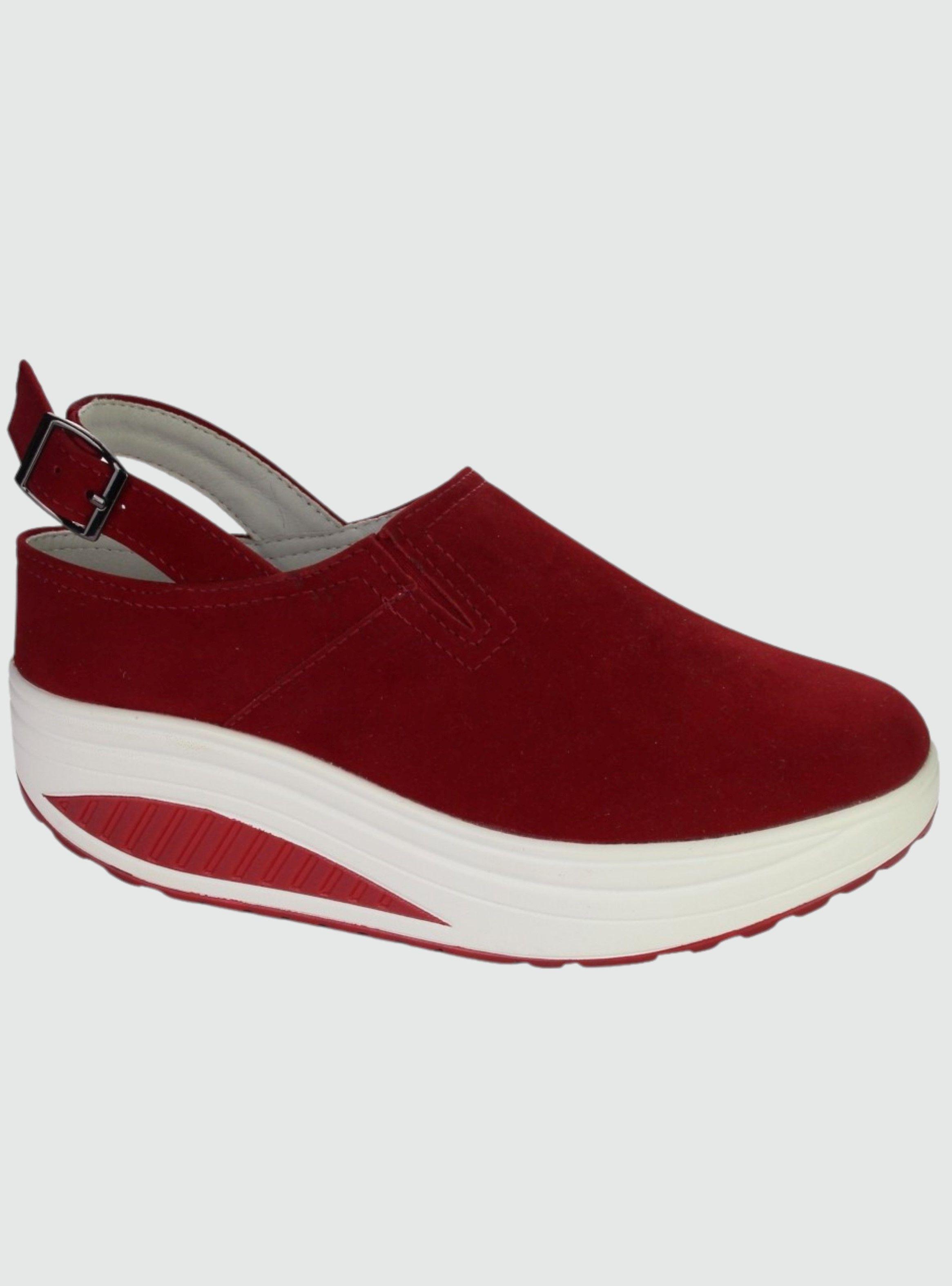Zapato Funway Mujer Tija-9 Rojo Plataforma-0