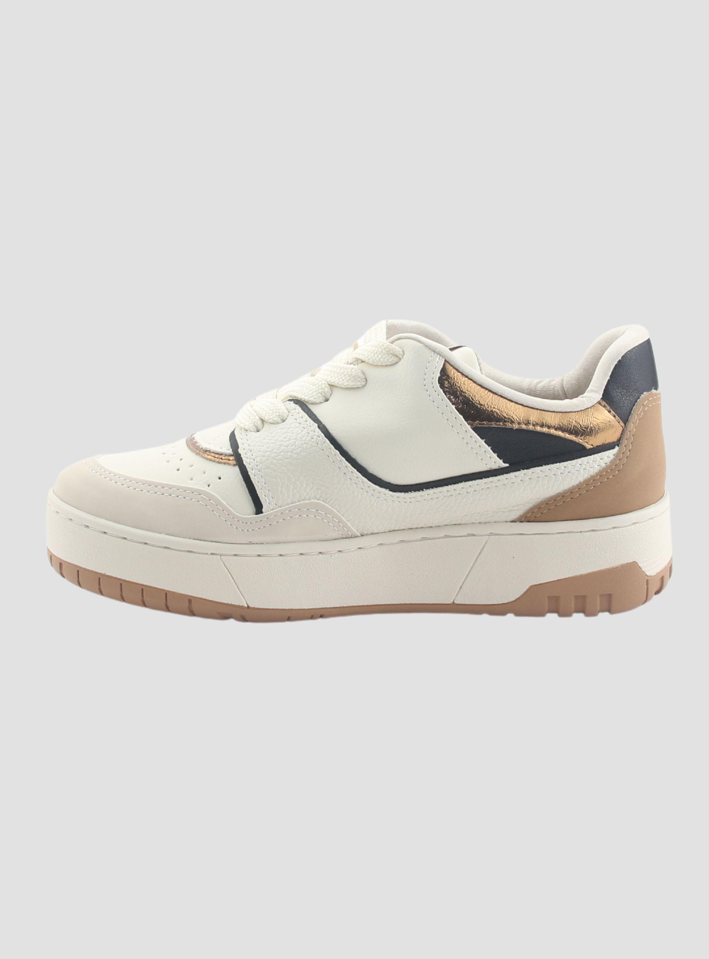Zapatilla Via Marte Mujer 042-004-06 Beige Casual-1